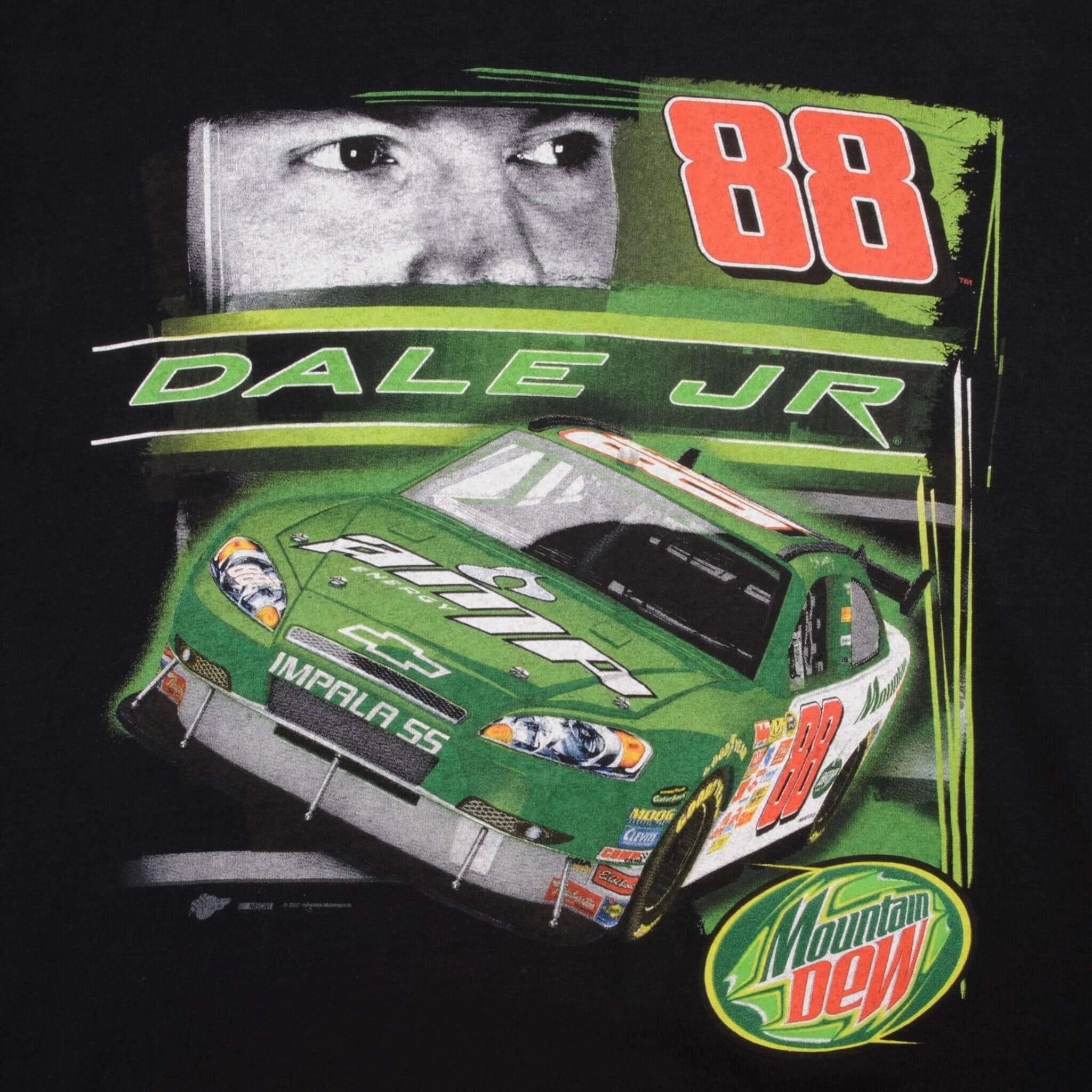 VINTAGE NASCAR DALE EARNHARDT JR TEE SHIRT 2007 SIZE MEDIUM DEADSTOCK