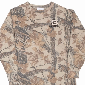 VINTAGE NASCAR DALE EARNHARDT REALTREE CAMO LONG SLEEVE TEE SHIRT 1990S LARGE