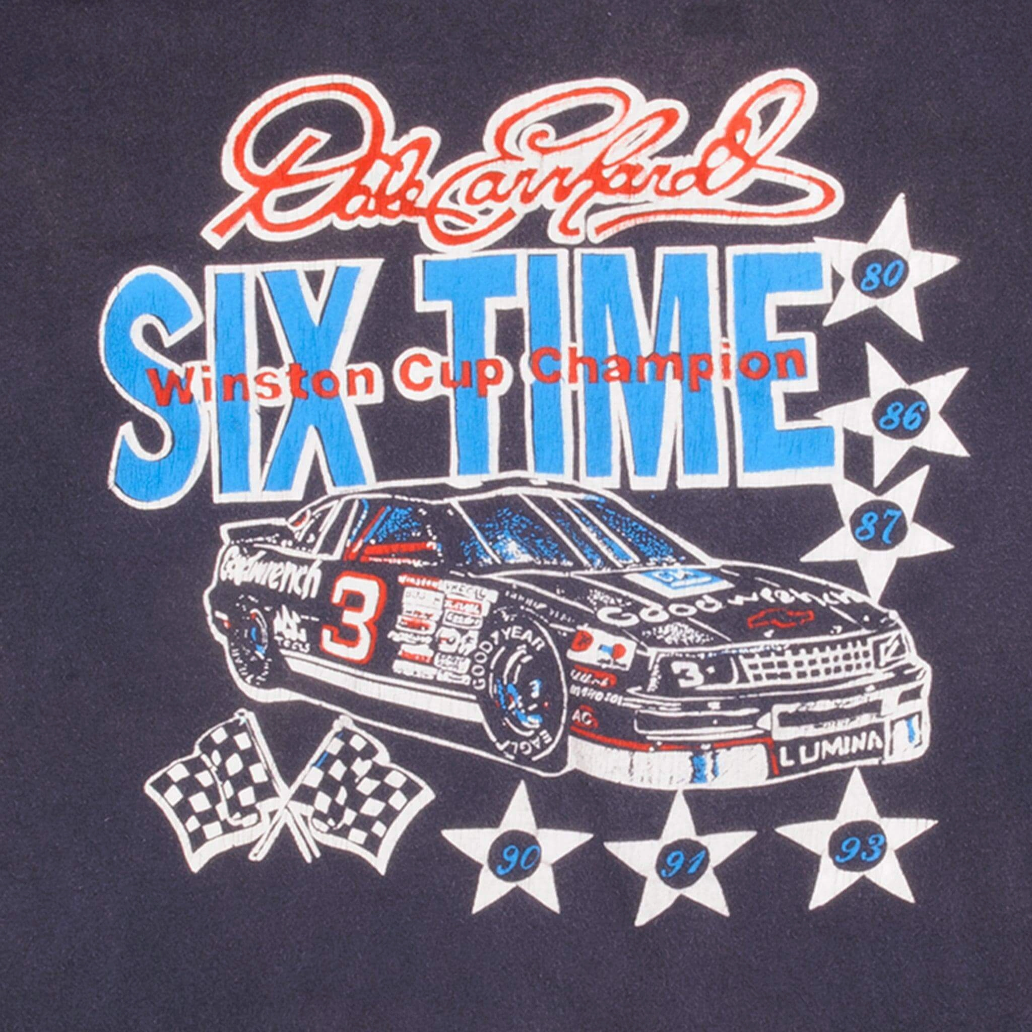 VINTAGE NASCAR DALE EARNHARDT SIX TIME WINSTON CHAMPION 1993 TEE SHIRT SIZE XL