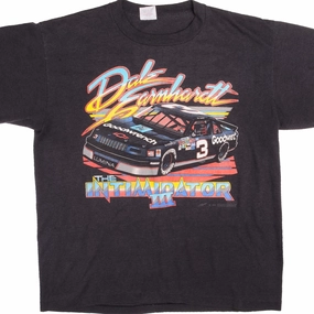 VINTAGE NASCAR DALE EARNHARDT THE INTIMIDATOR III TOUR 1990 TEE SHIRT SIZE MEDIUM MADE IN USA