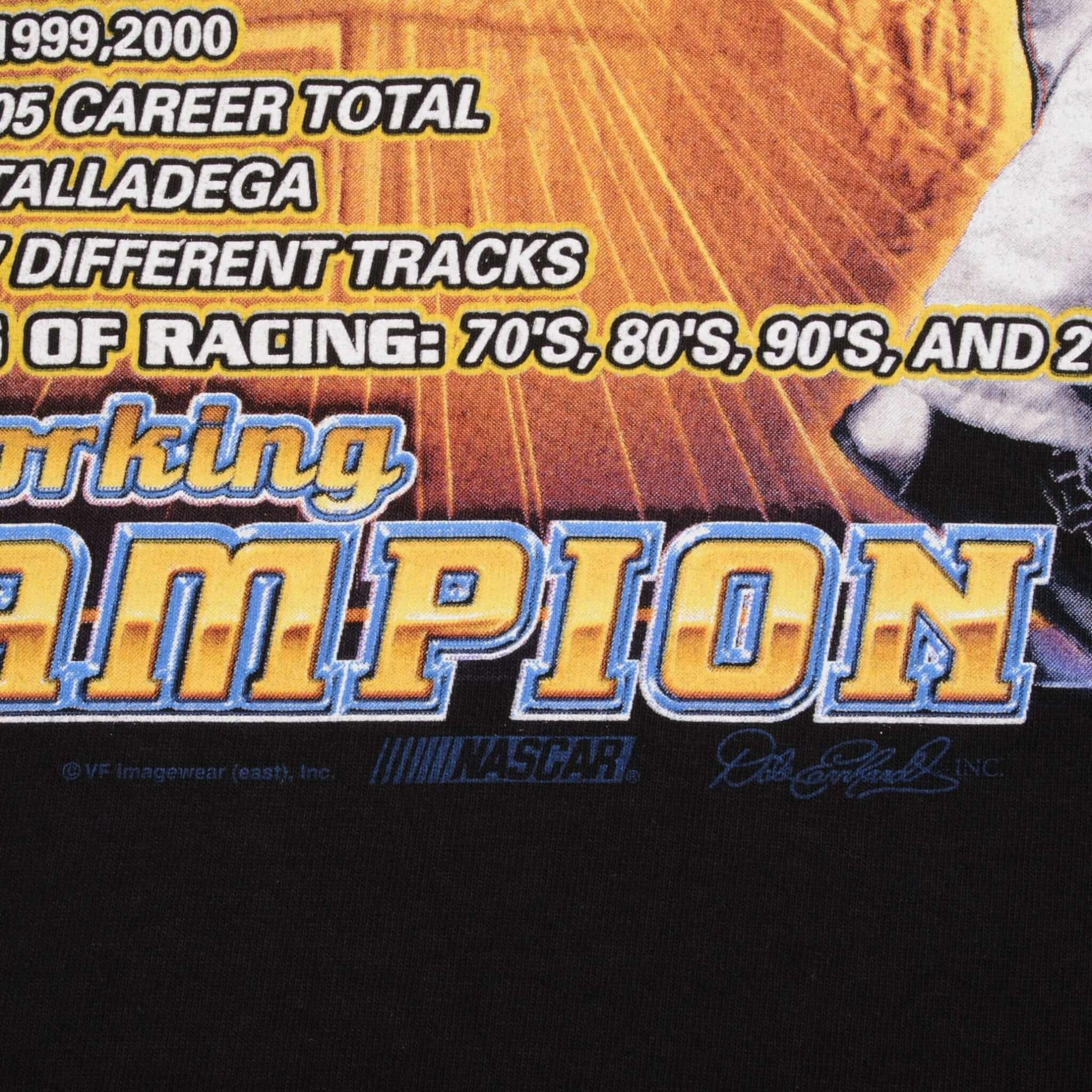 VINTAGE NASCAR DALE EARNHARDT WINSTON CHAMPION 2000S TEE SHIRT SIZE XL