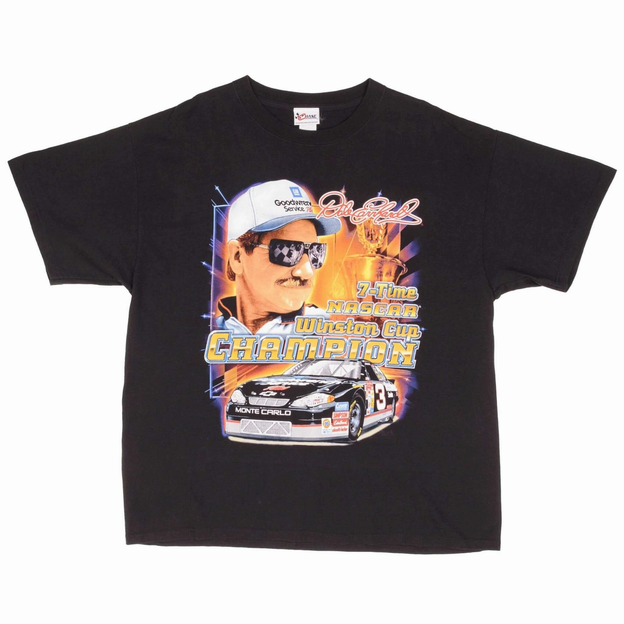 VINTAGE NASCAR DALE EARNHARDT WINSTON CHAMPION 2000S TEE SHIRT SIZE XL