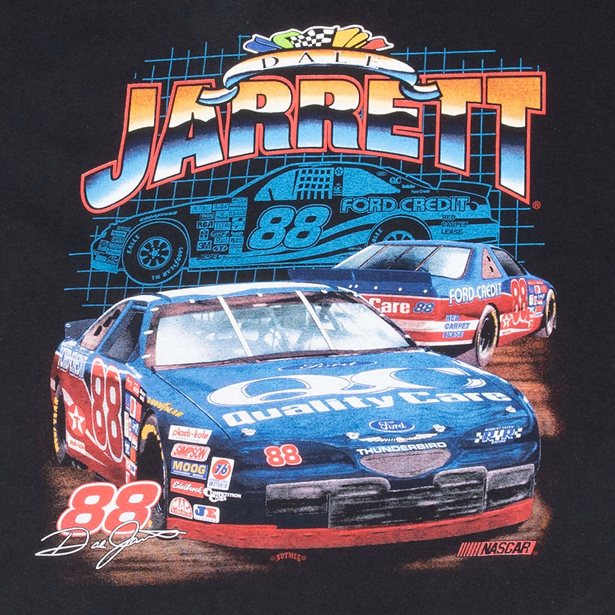VINTAGE NASCAR DALE JARRET 1990S TEE SHIRT XL MADE IN USA