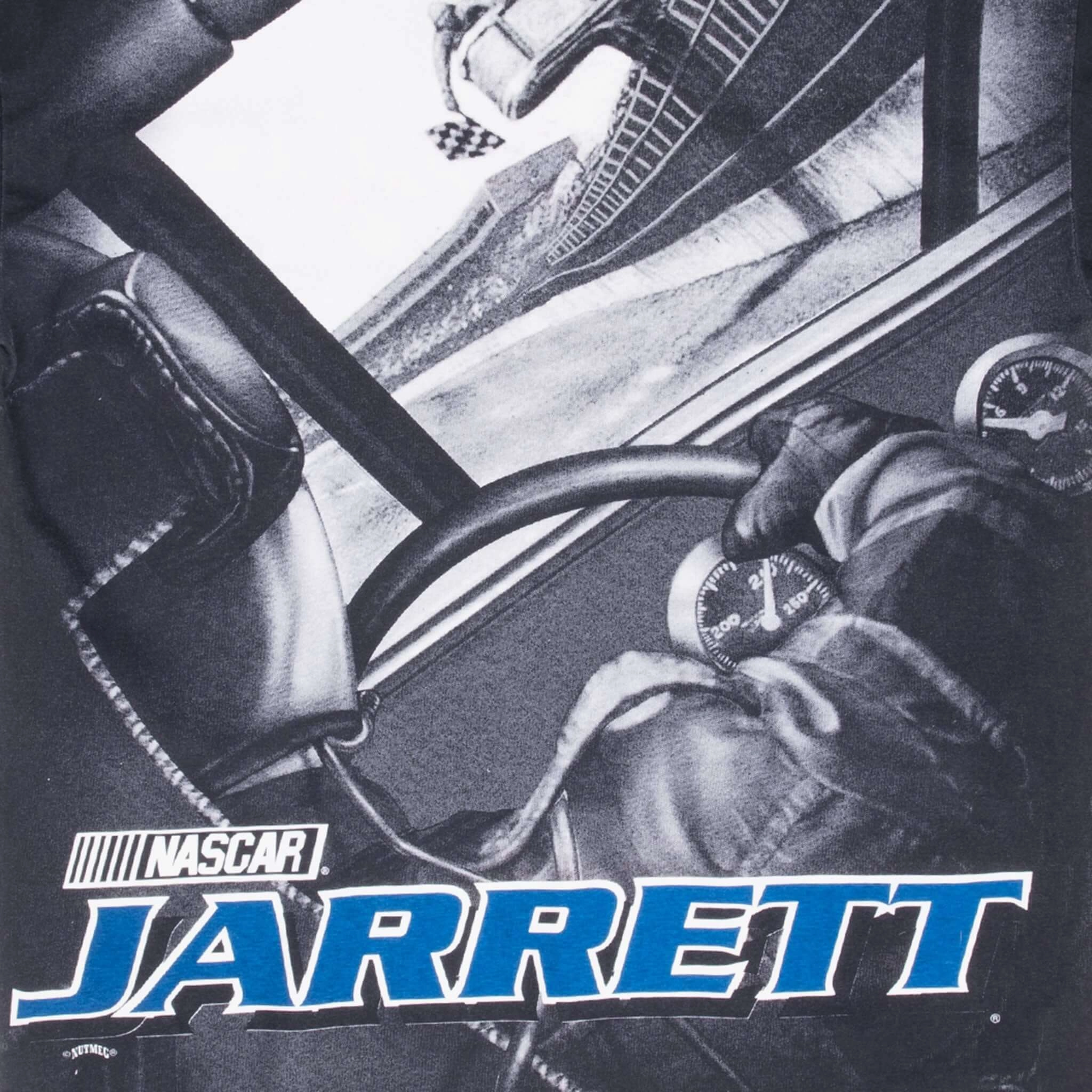 VINTAGE NASCAR DALE JARRET ALL OVER PRINT 1990S TEE SHIRT XL MADE IN USA