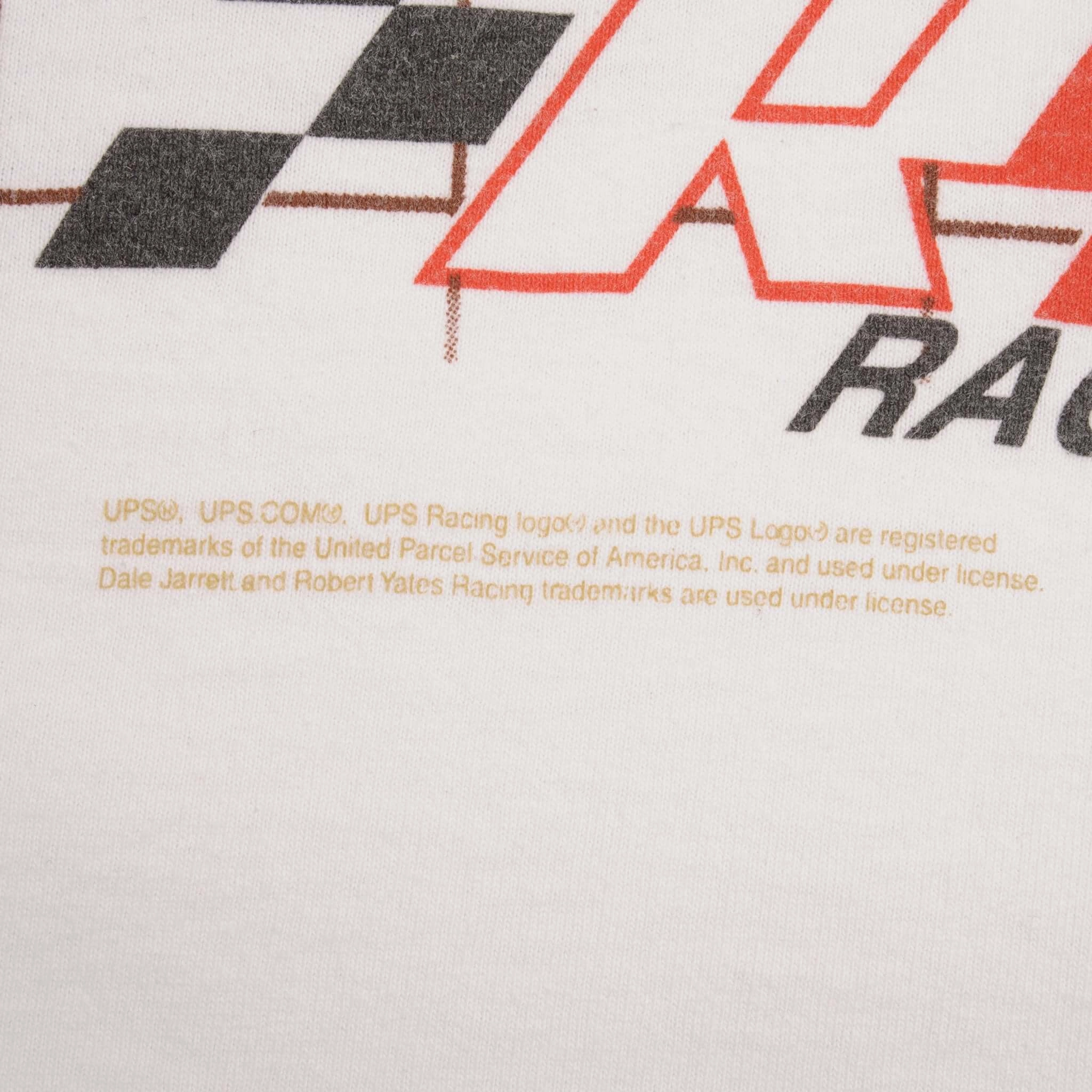 VINTAGE NASCAR DALE JARRET UPS ALL OVER PRINT EARLY 2000S TEE SHIRT SIZE LARGE