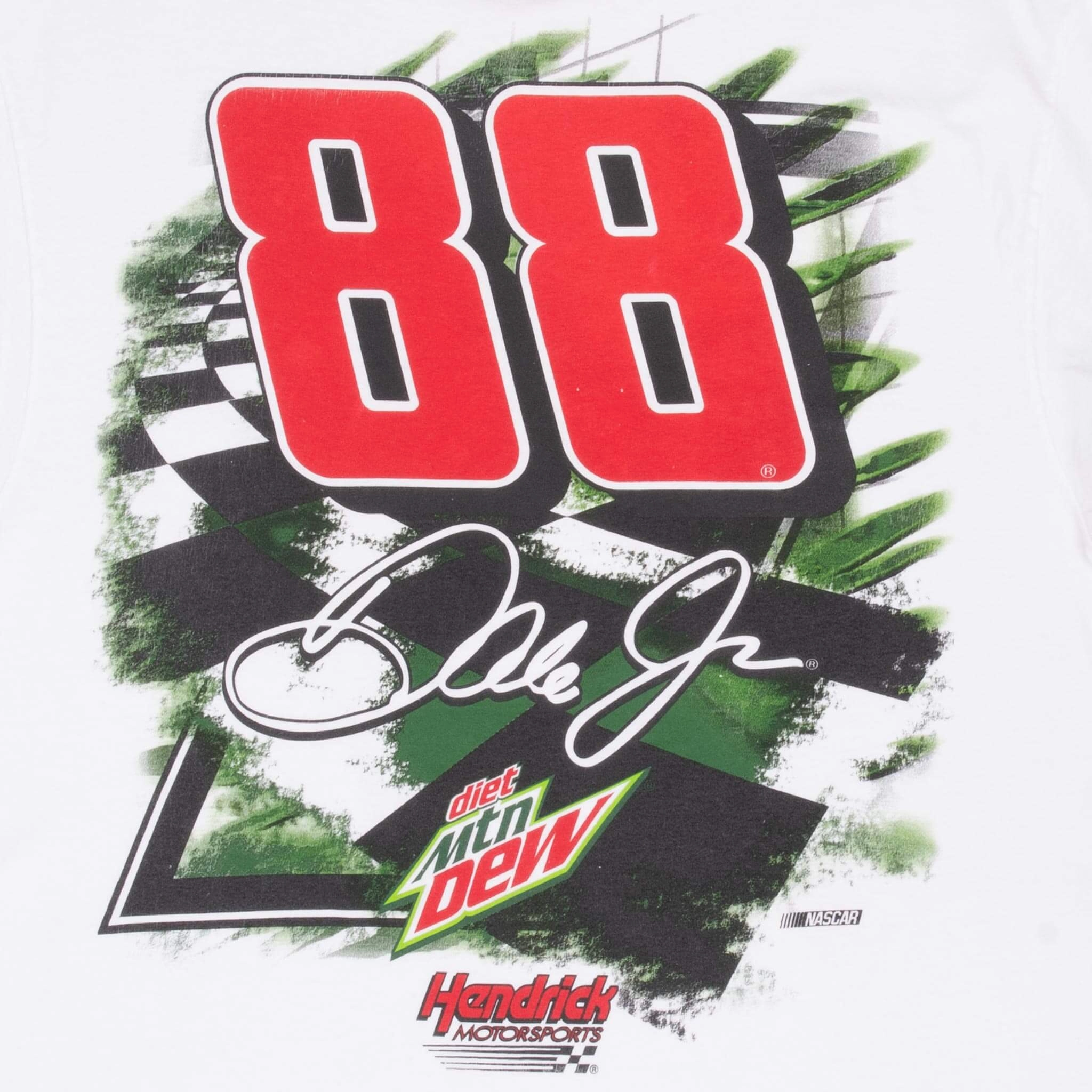 VINTAGE NASCAR DALE JR MOUNTAIN DEW TEE SHIRT 2000S LARGE