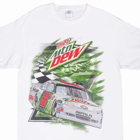 VINTAGE NASCAR DALE JR MOUNTAIN DEW TEE SHIRT 2000S LARGE