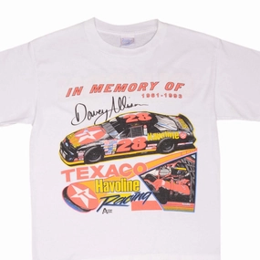 VINTAGE NASCAR DAVEY ALLISON 1993 MEMORIAL TEE SHIRT LARGE MADE IN USA