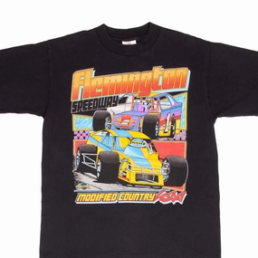 VINTAGE NASCAR FLEMINGTON SPEEDWAY 1996 TEE SHIRT SIZE LARGE MADE IN USA
