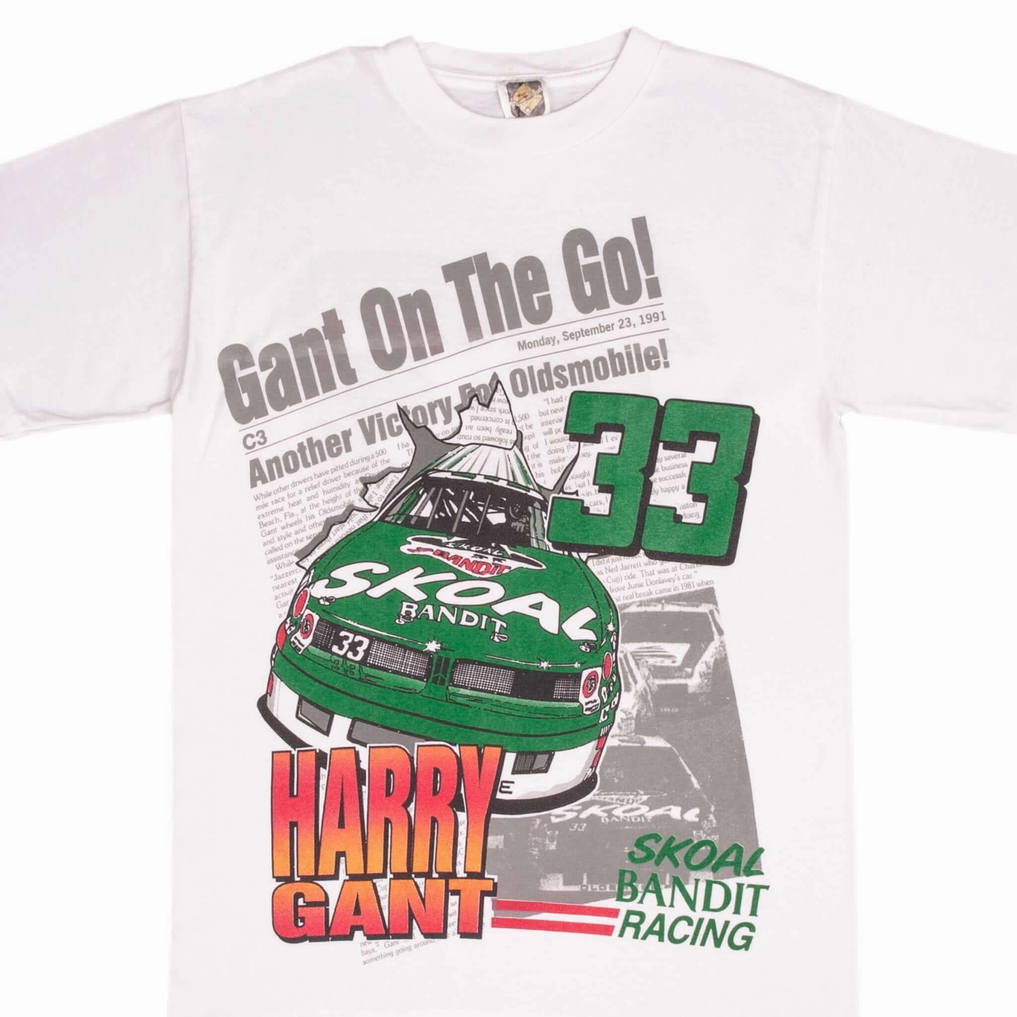 VINTAGE NASCAR HARRY GANT 1991 TEE SHIRT SIZE MEDIUM MADE IN USA