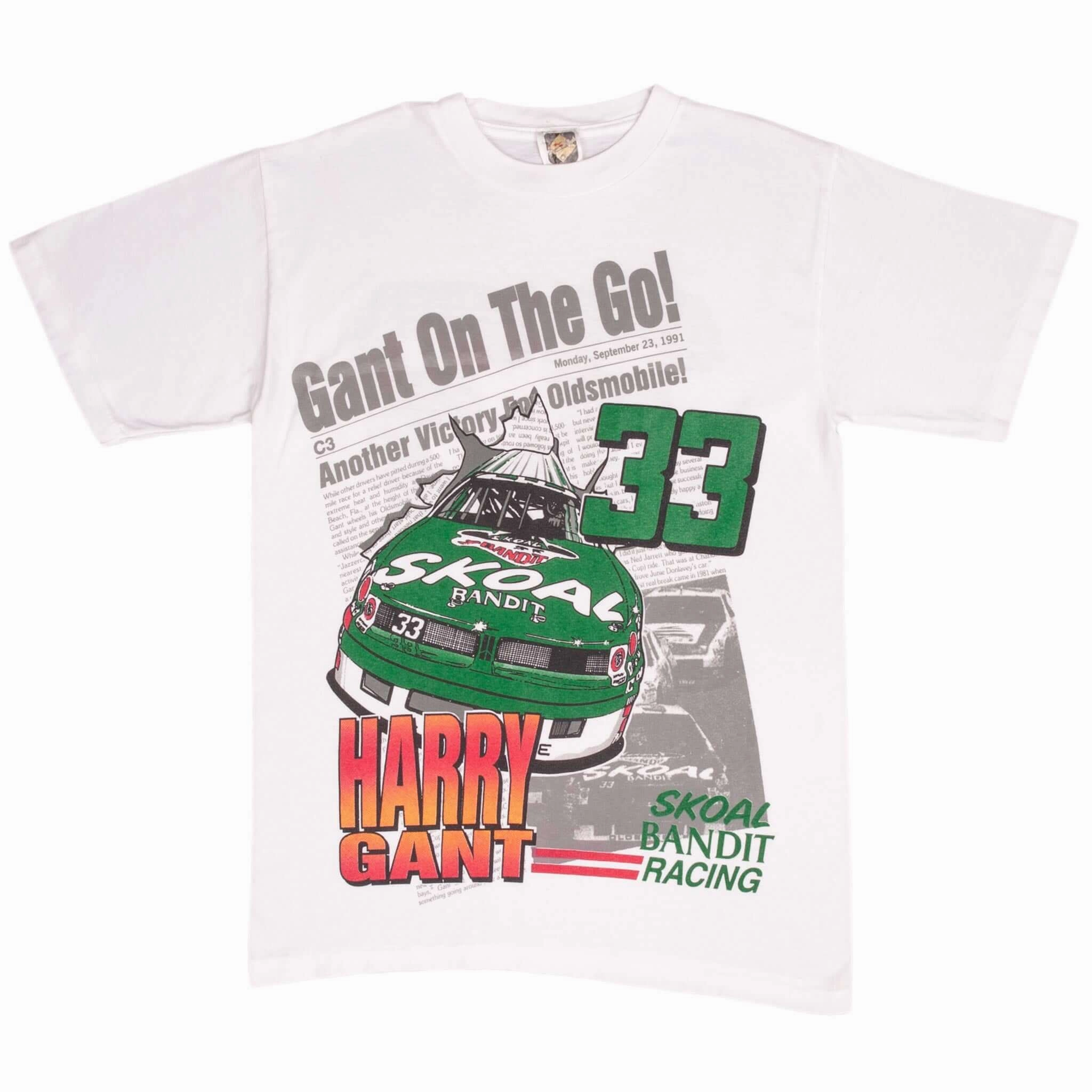 VINTAGE NASCAR HARRY GANT 1991 TEE SHIRT SIZE MEDIUM MADE IN USA
