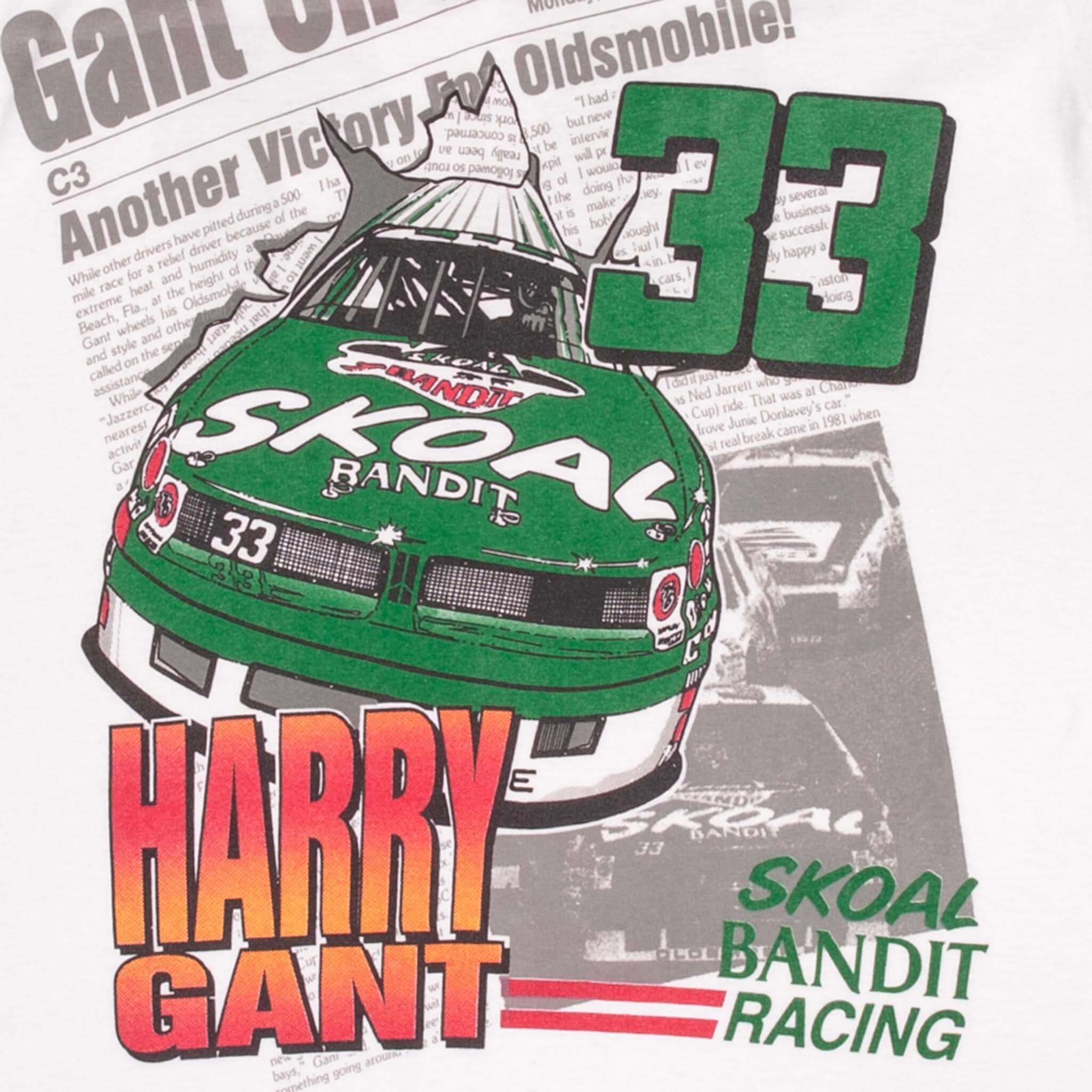 VINTAGE NASCAR HARRY GANT 1991 TEE SHIRT SIZE MEDIUM MADE IN USA