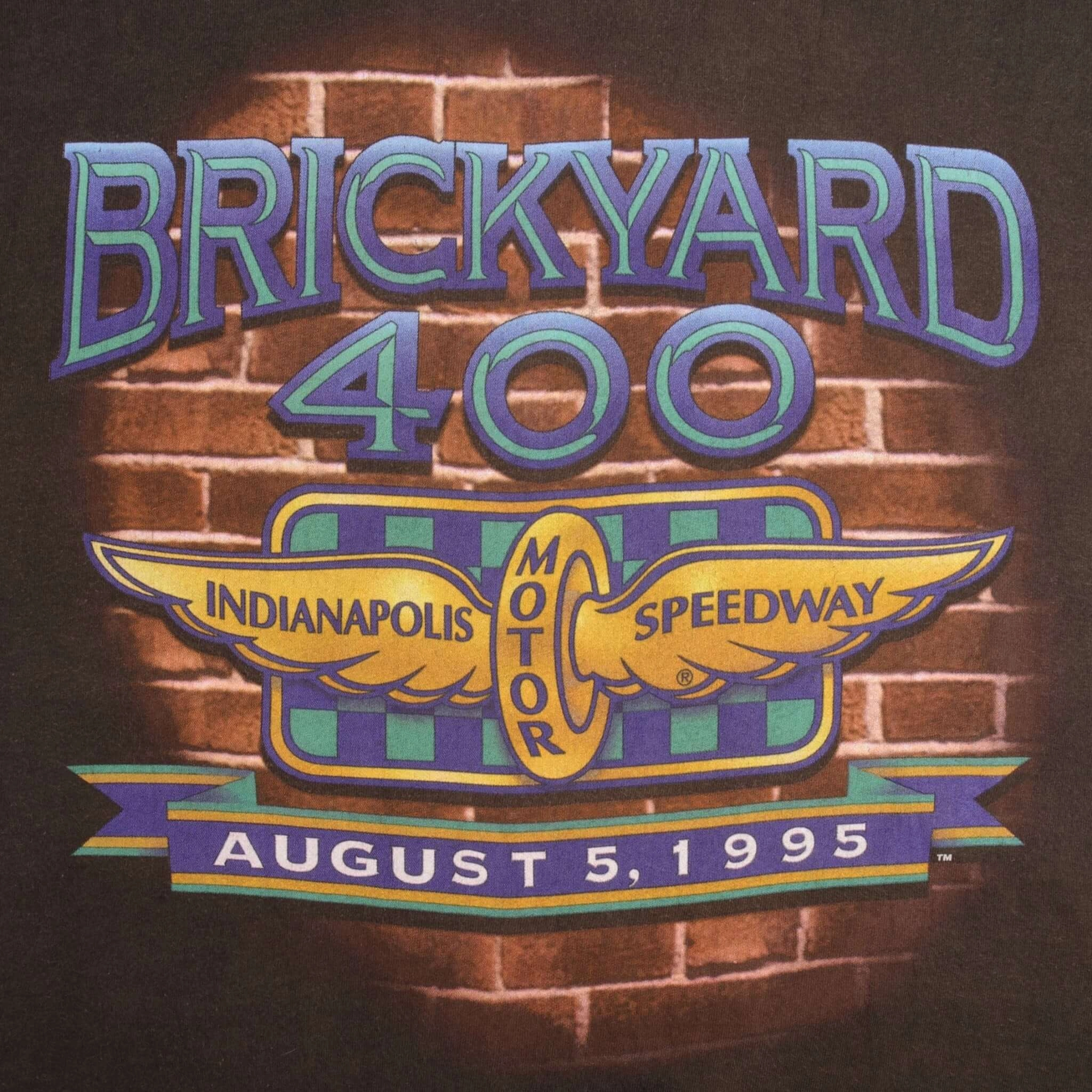 VINTAGE NASCAR INDIANAPOLIS BRICKYARD 400 1995 TEE SHIRT SIZE XL MADE IN USA