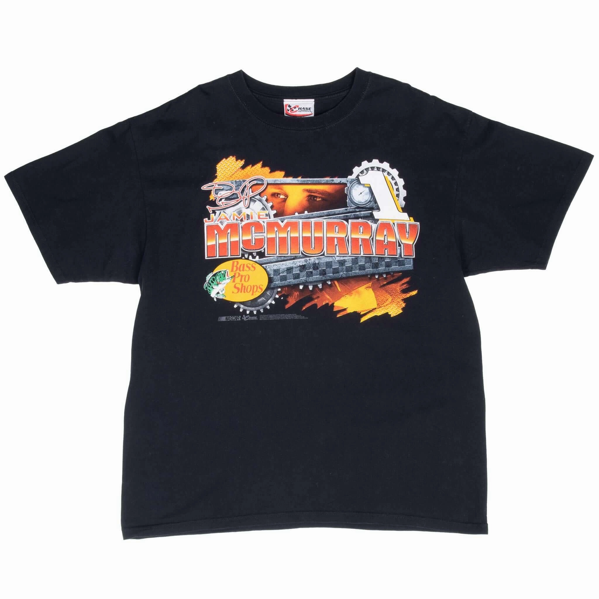 VINTAGE NASCAR JAMIE MCMURRAY BASS PRO SHOPS 2010 TEE SHIRT LARGE