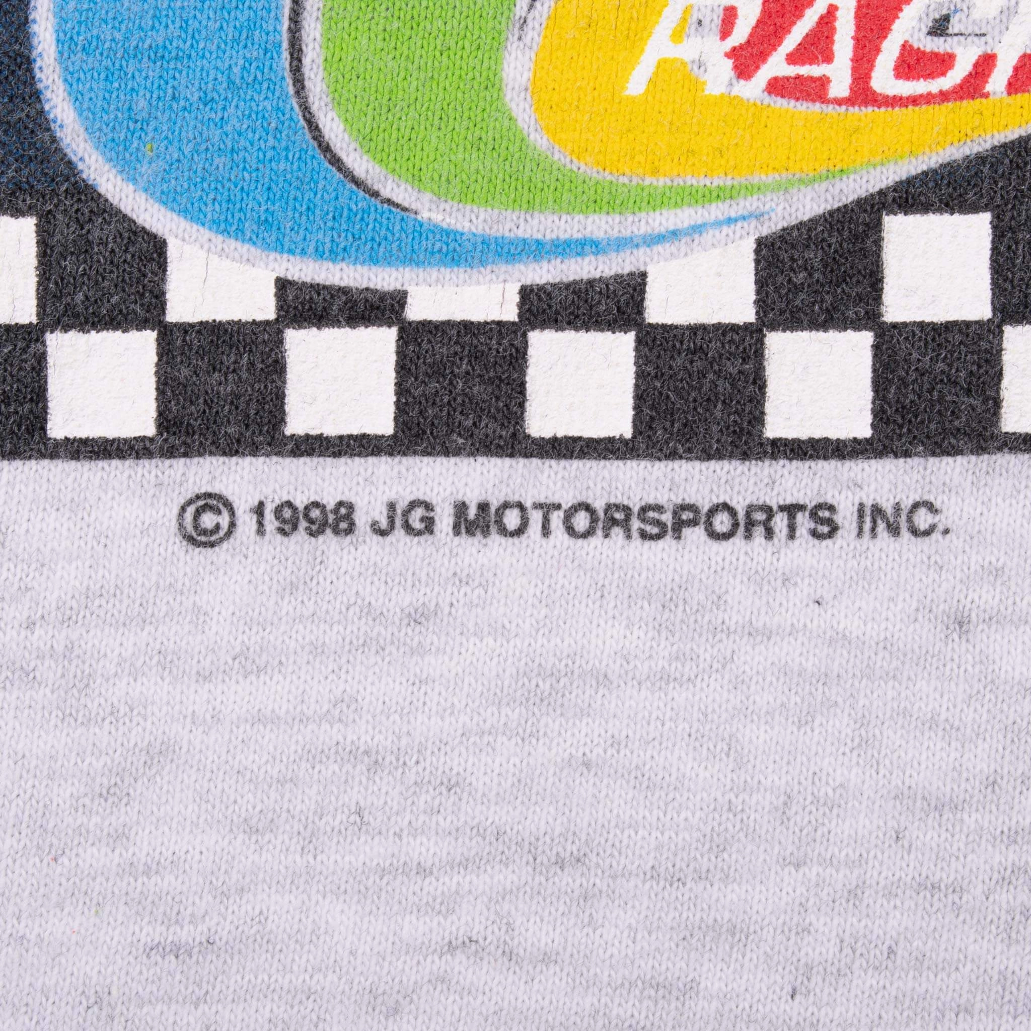 VINTAGE NASCAR JEFF GORDON DUPONT 1998 GREY TEE SHIRT 2XL MADE IN USA