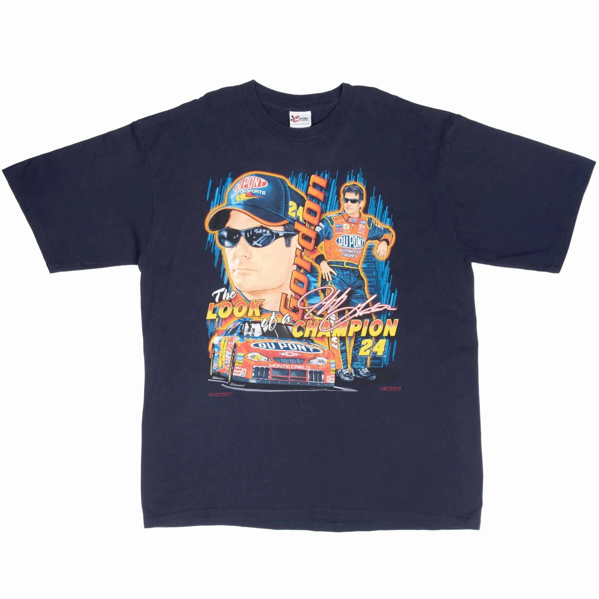 VINTAGE NASCAR JEFF GORDON DUPONT 2001 TEE SHIRT 2XL