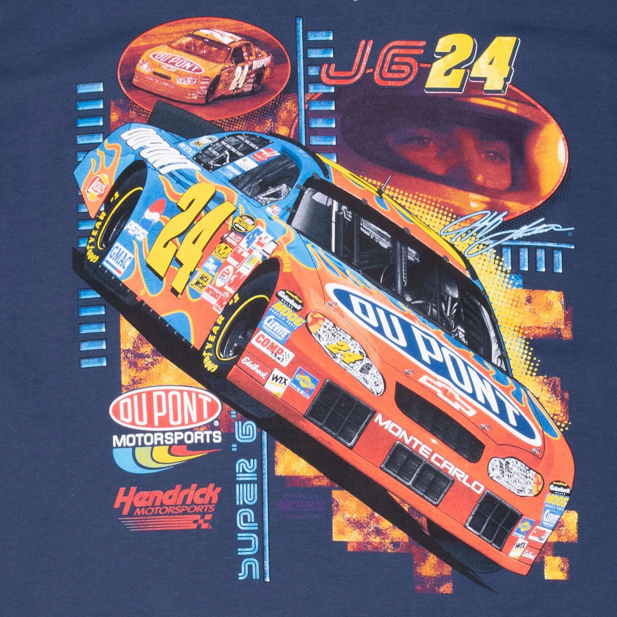 VINTAGE NASCAR JEFF GORDON DUPONT 2004 DEADSTOCK TEE SHIRT XL