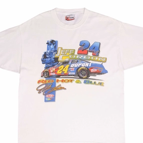 VINTAGE NASCAR JEFF GORDON DUPONT RED HOT AND BLUE TEE SHIRT 2003 SIZE MEDIUM