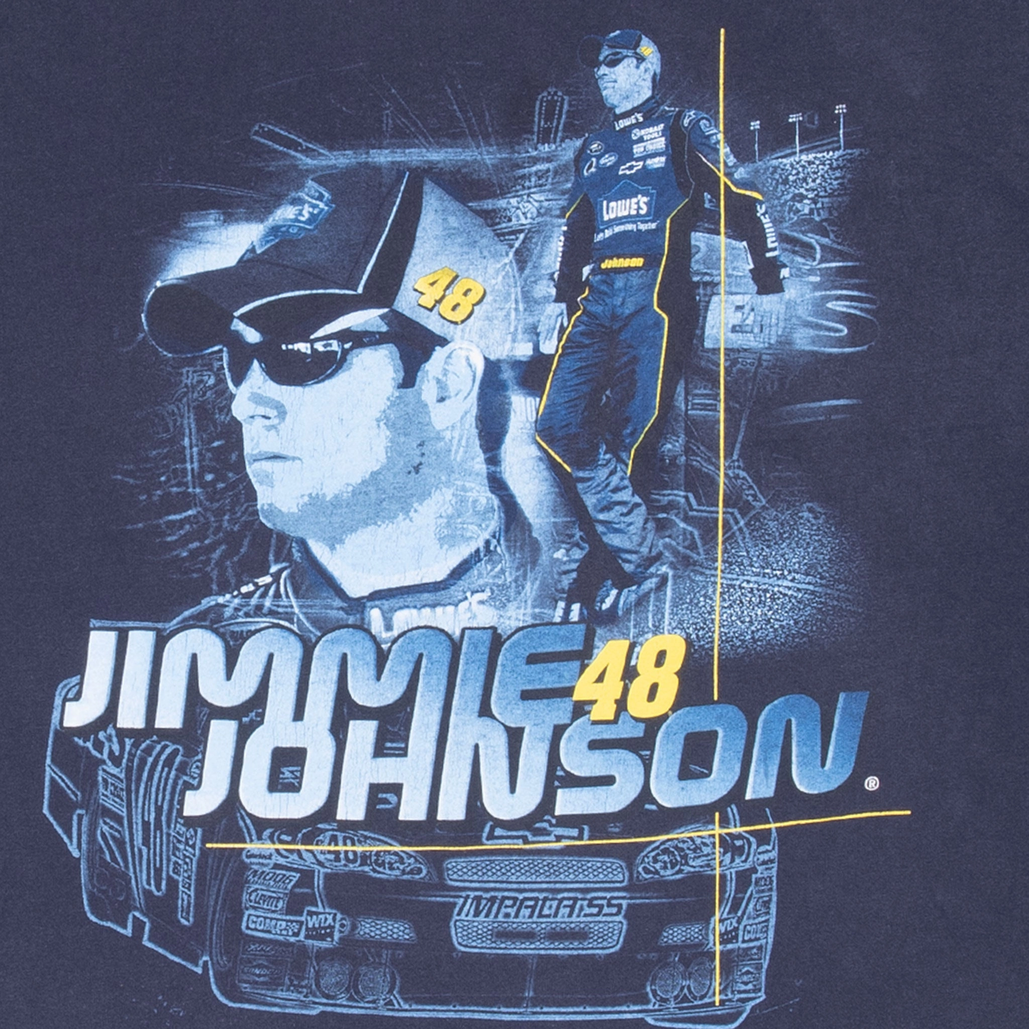 VINTAGE NASCAR JIMMIE JOHNSON LONG SLEEVE TEE SHIRT 2008 2XL