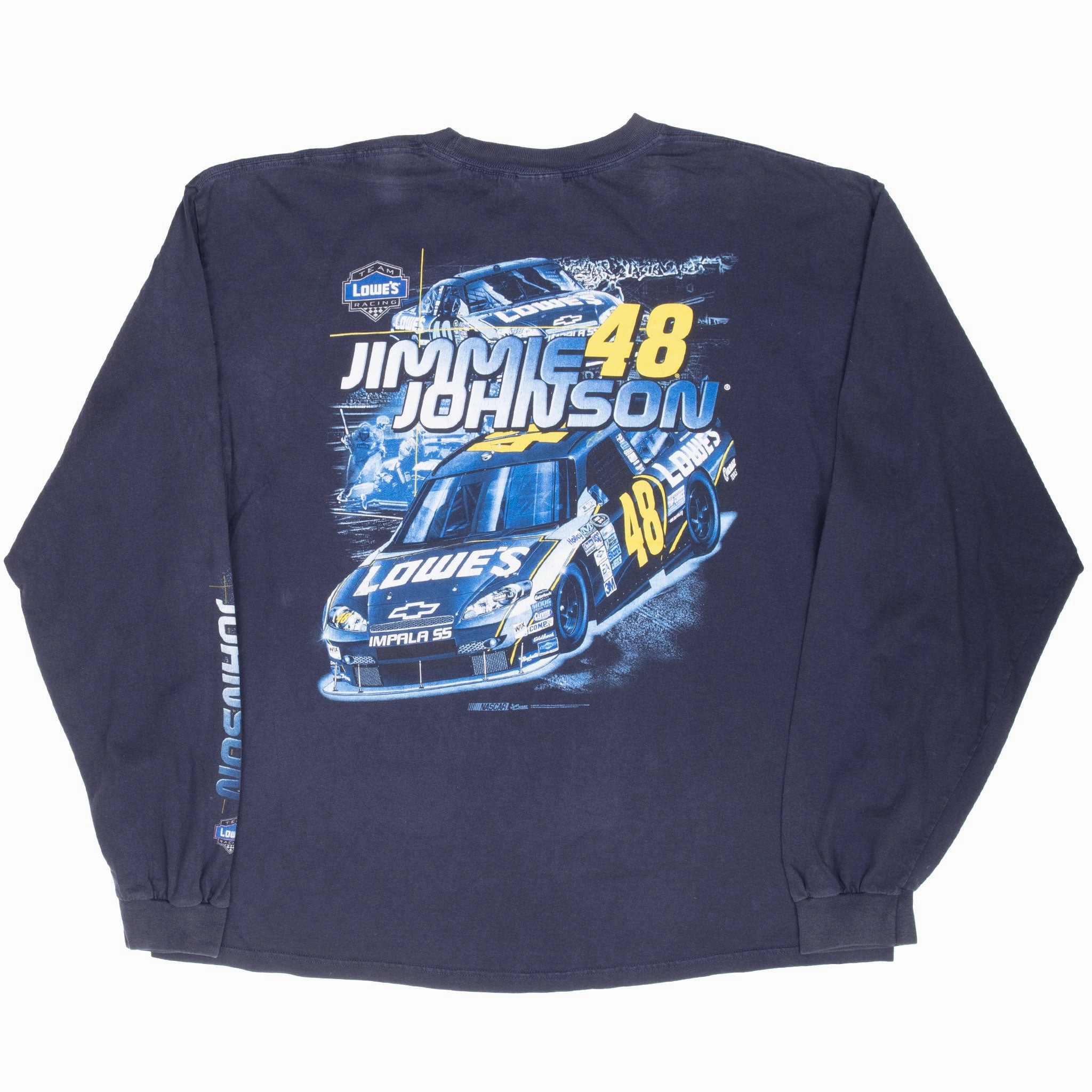 VINTAGE NASCAR JIMMIE JOHNSON LONG SLEEVE TEE SHIRT 2008 2XL