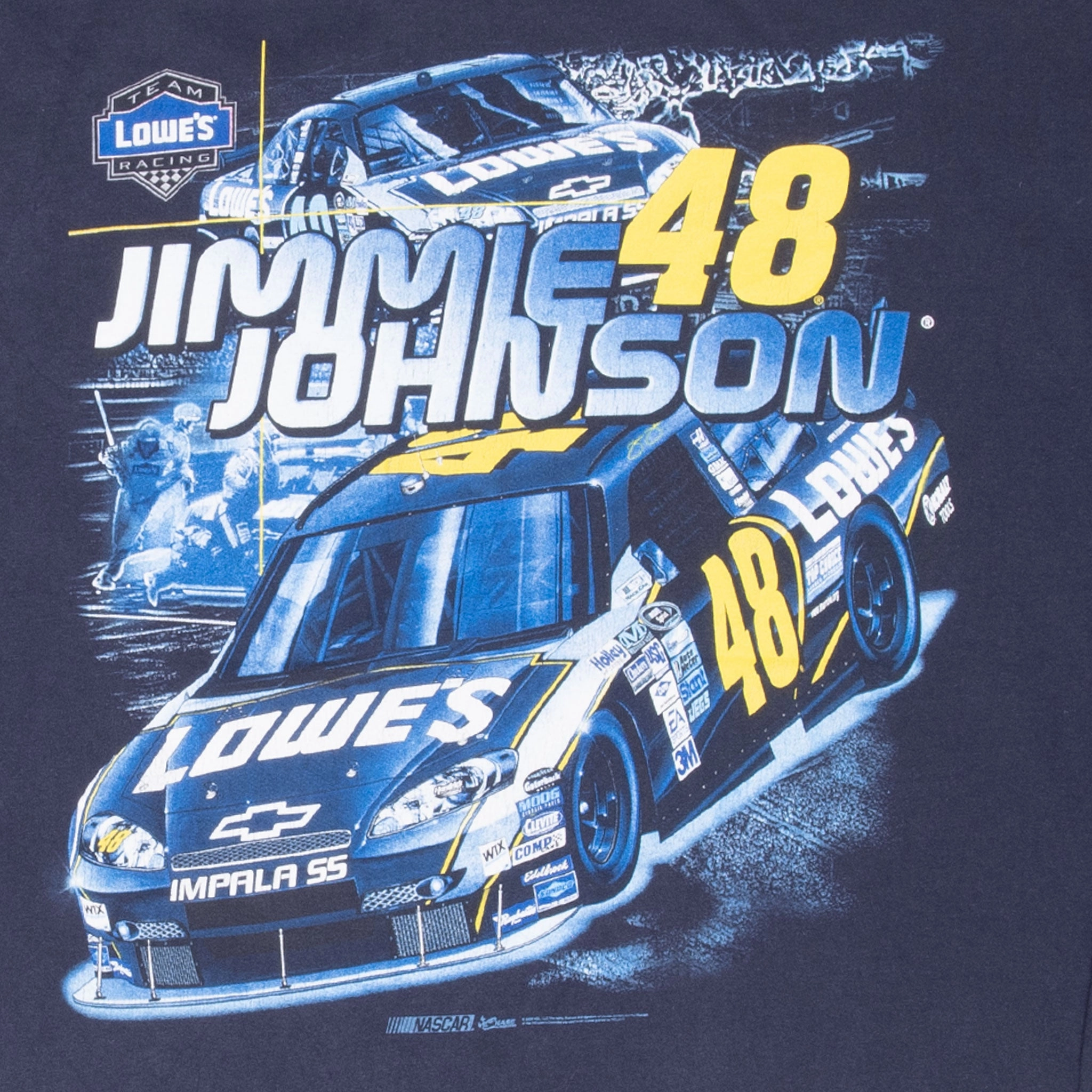 VINTAGE NASCAR JIMMIE JOHNSON LONG SLEEVE TEE SHIRT 2008 2XL