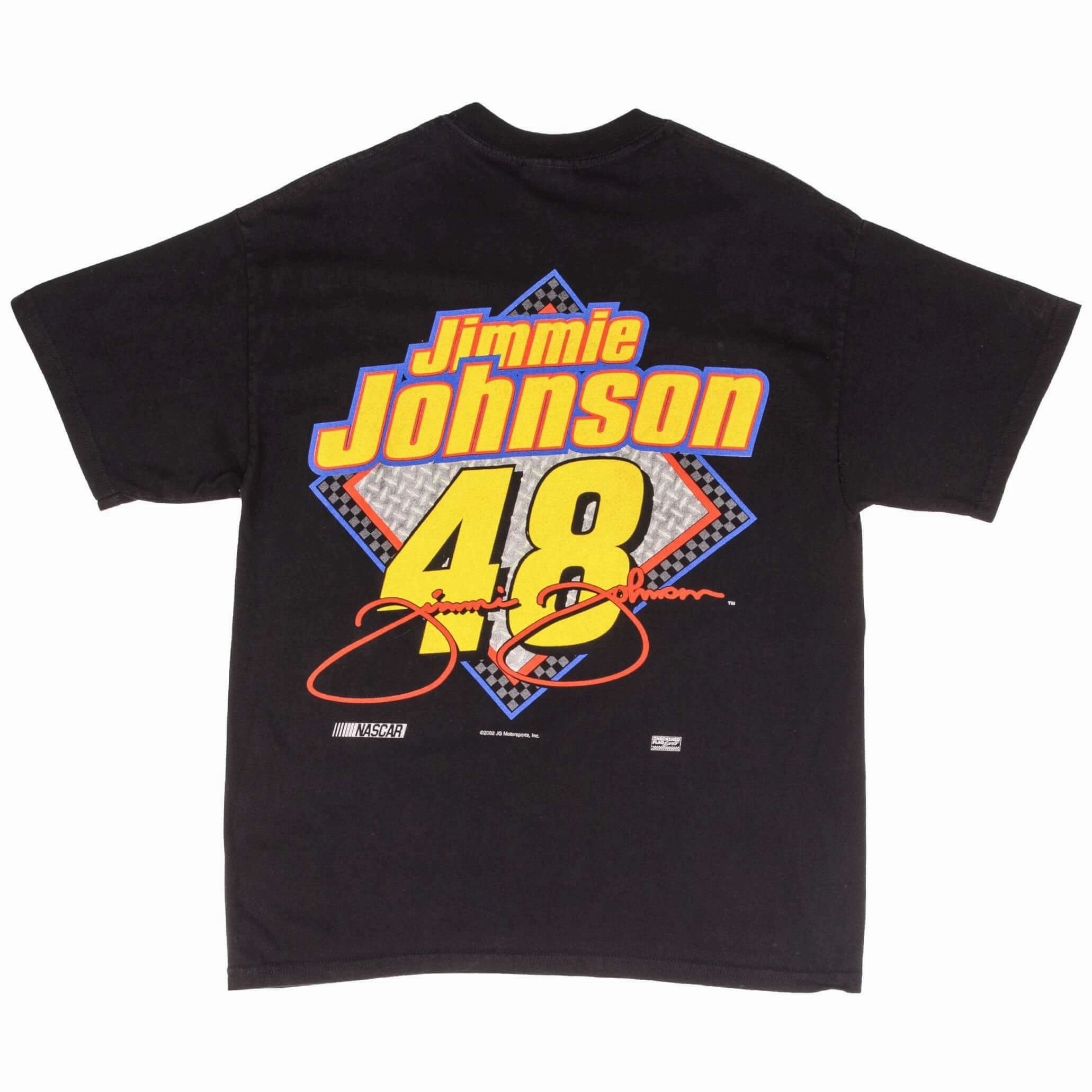 VINTAGE NASCAR JIMMIE JOHNSON TEE SHIRT 2002 SIZE LARGE