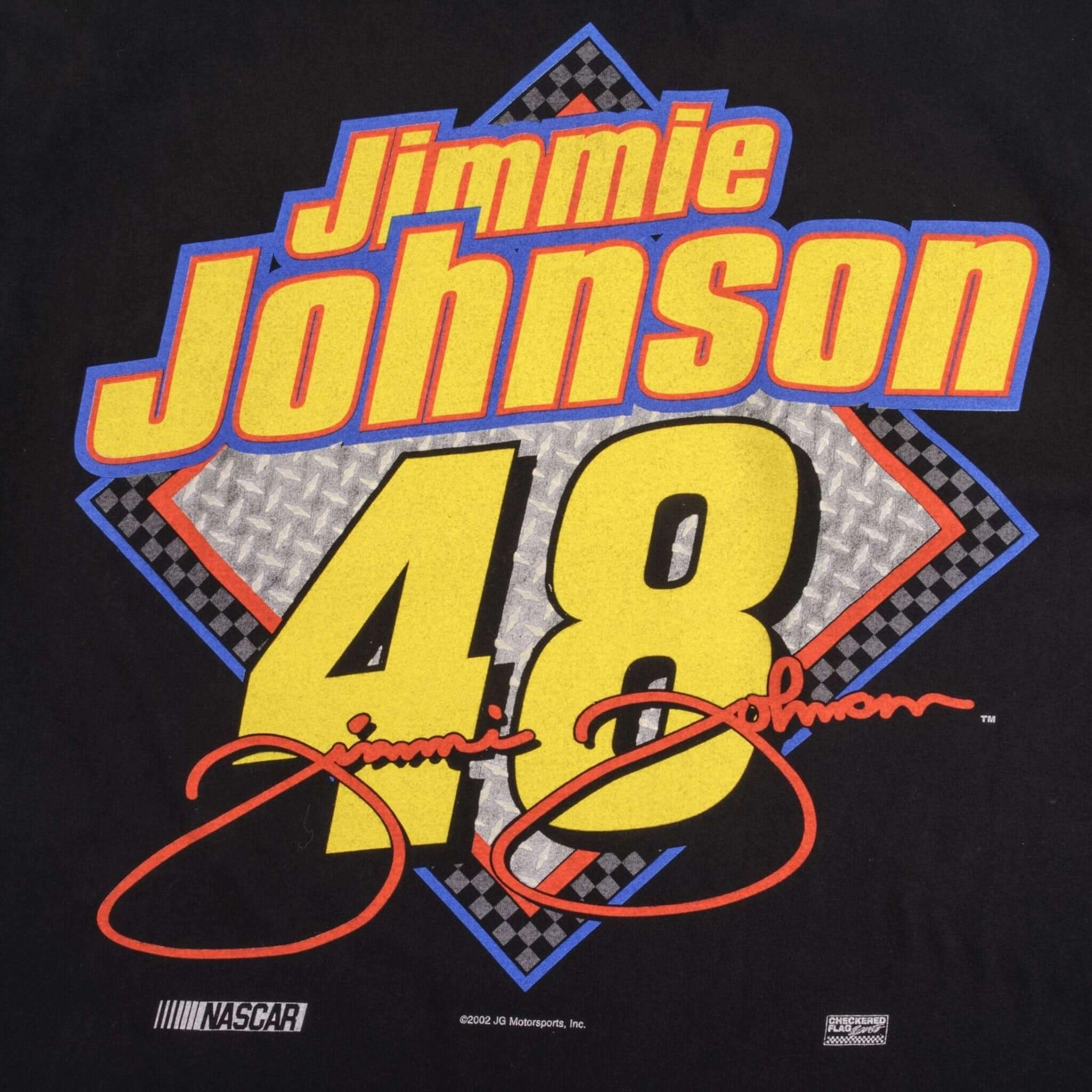 VINTAGE NASCAR JIMMIE JOHNSON TEE SHIRT 2002 SIZE LARGE