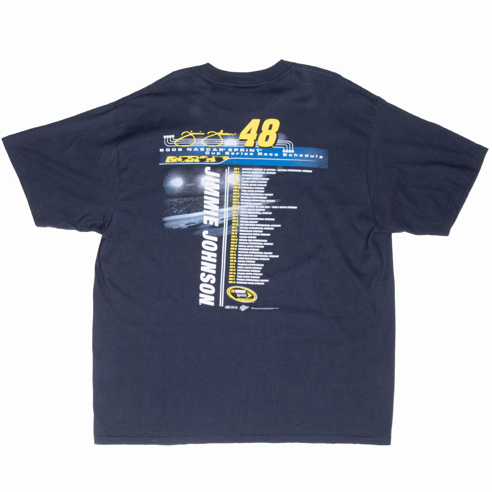VINTAGE NASCAR JIMMIE JOHNSON TEE SHIRT 2008 XL