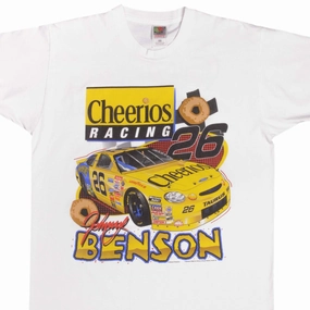 VINTAGE NASCAR JOHNNY BENSON CHEERIOS 1990S TEE SHIRT SIZE LARGE