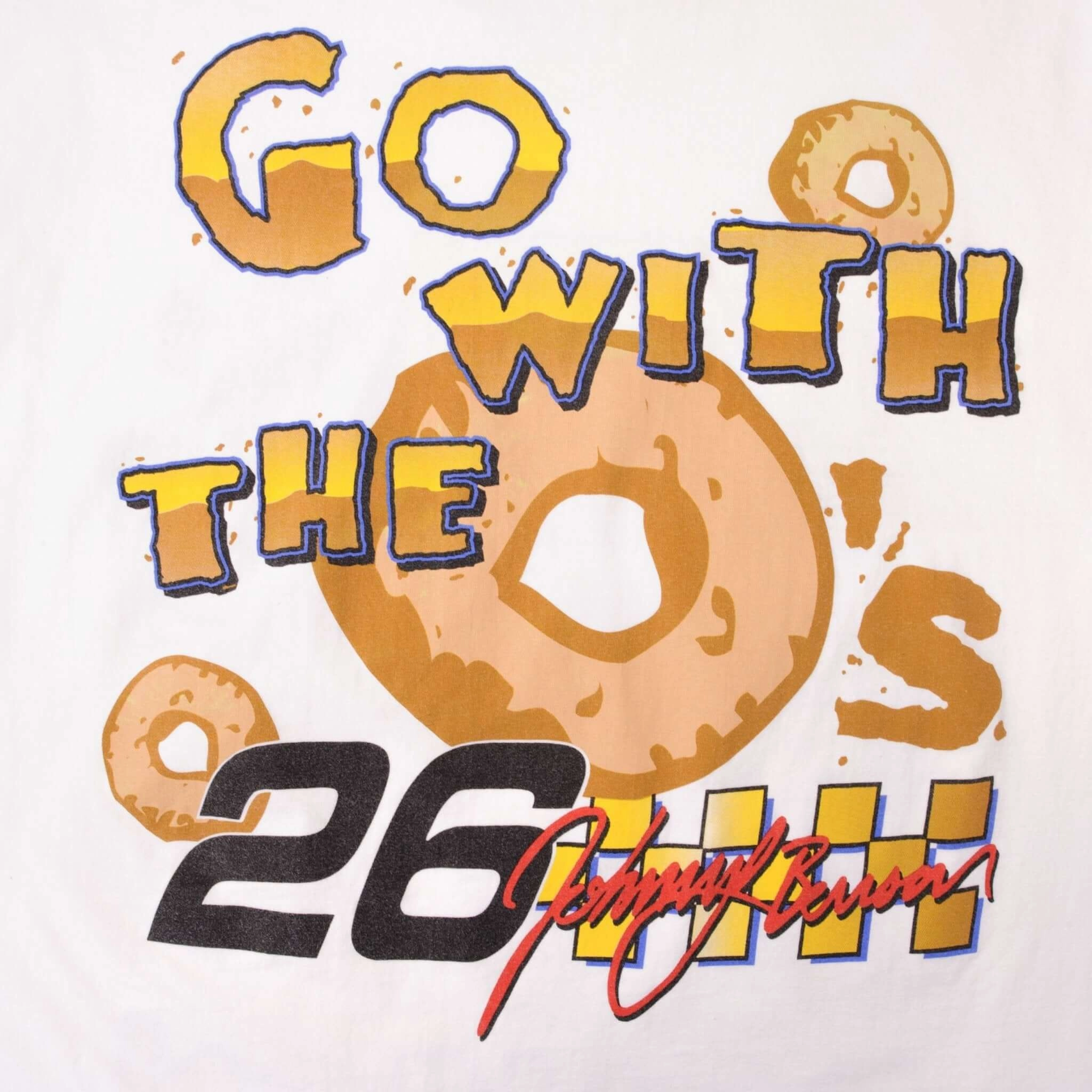 VINTAGE NASCAR JOHNNY BENSON CHEERIOS 1990S TEE SHIRT SIZE LARGE