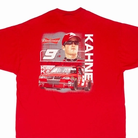 VINTAGE NASCAR KASEY KAHNE BUDWEISER 2000S TEE SHIRT SIZE 2XL