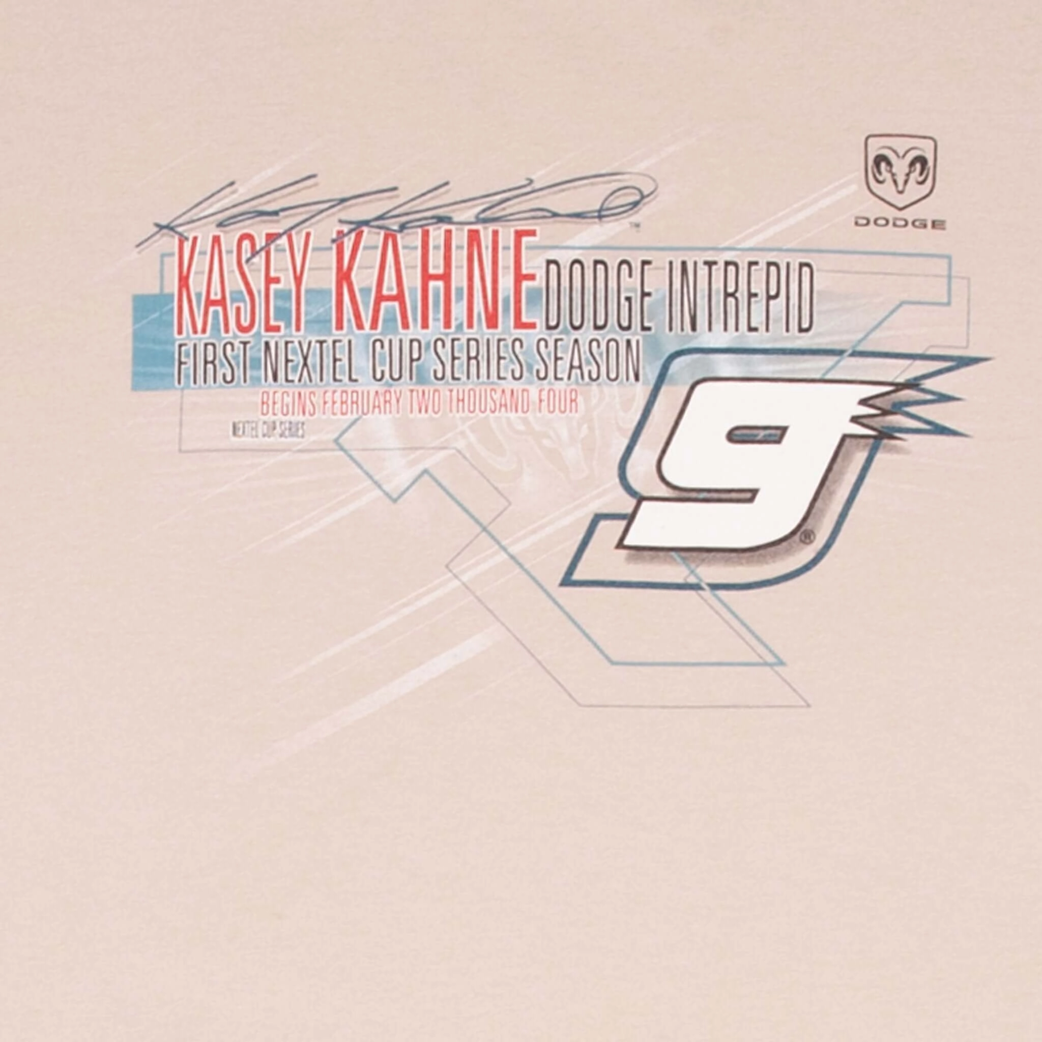 VINTAGE NASCAR KASEY KAHNE DODGE 2004 TEE SHIRT SIZE LARGE