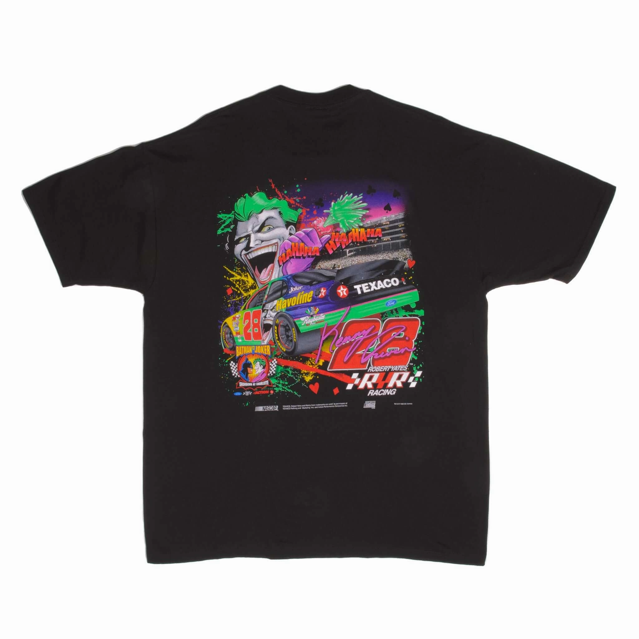 VINTAGE NASCAR KENNY IRWIN THE JOKER TEE SHIRT 1998 SIZE XL MADE IN USA