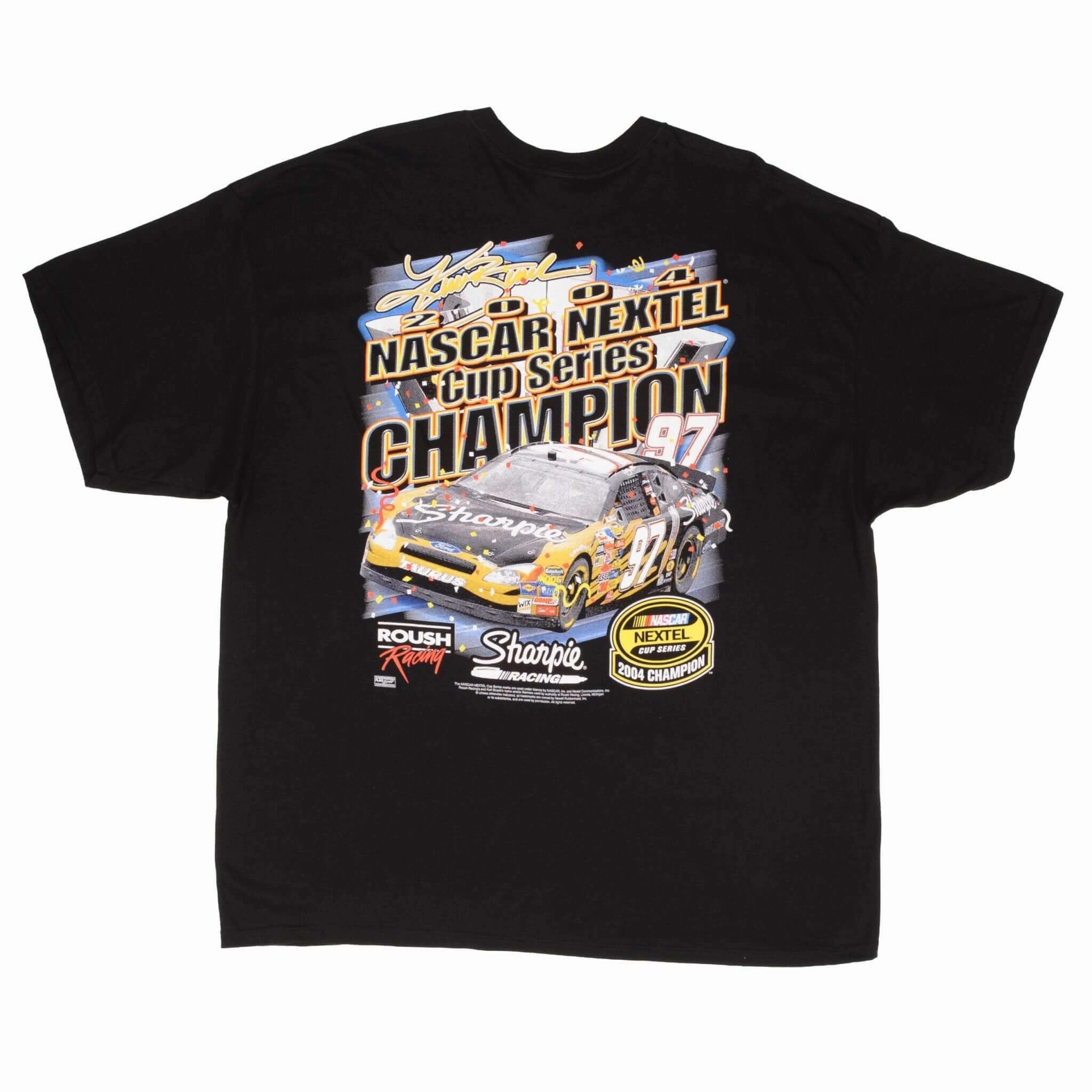 VINTAGE NASCAR KURT BUSH NEXTEL CUP SERIES CHAMPION 2004 TEE SHIRT SIZE 3XL