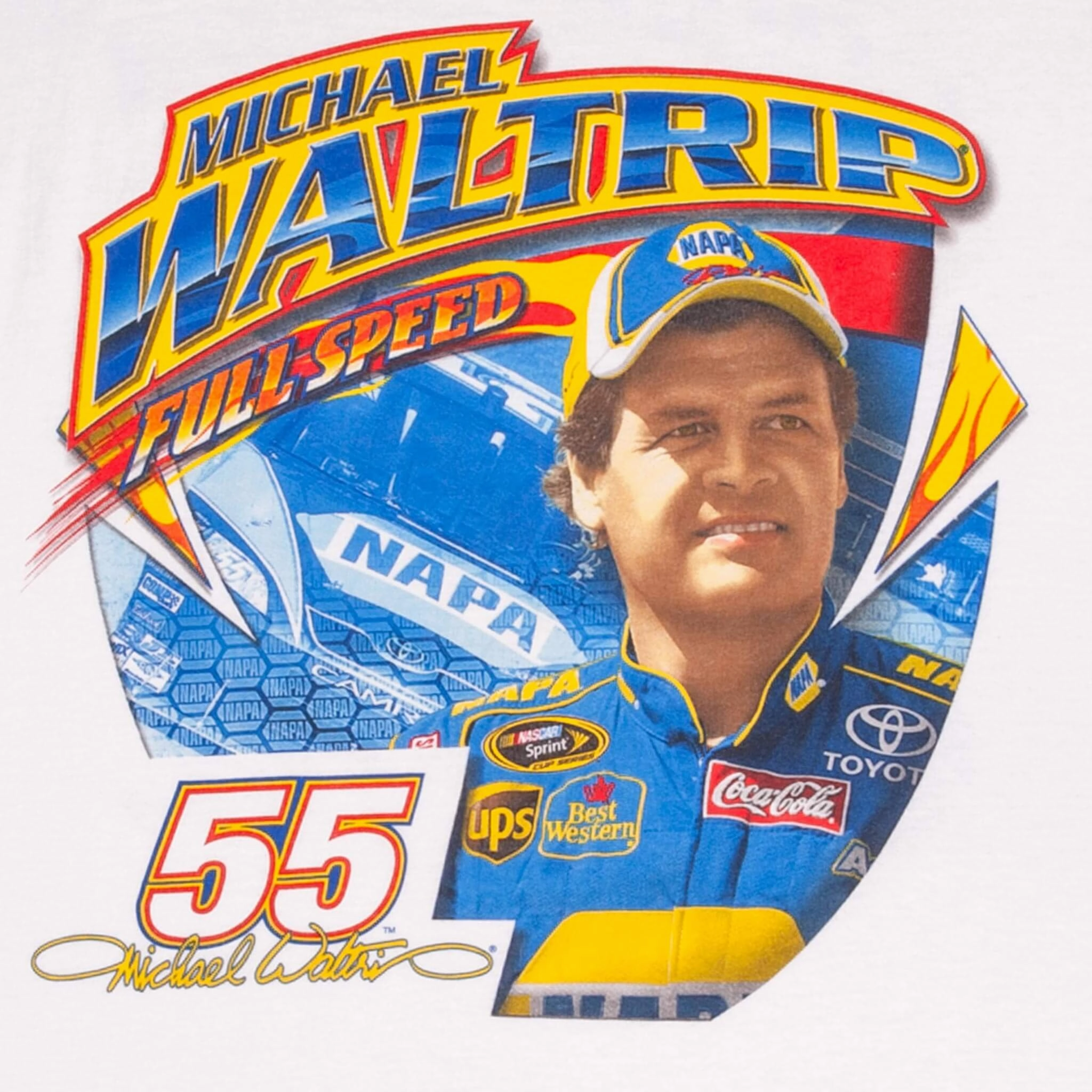 VINTAGE NASCAR MICHAEL WALTRIP 2008 TEE SHIRT SIZE XL