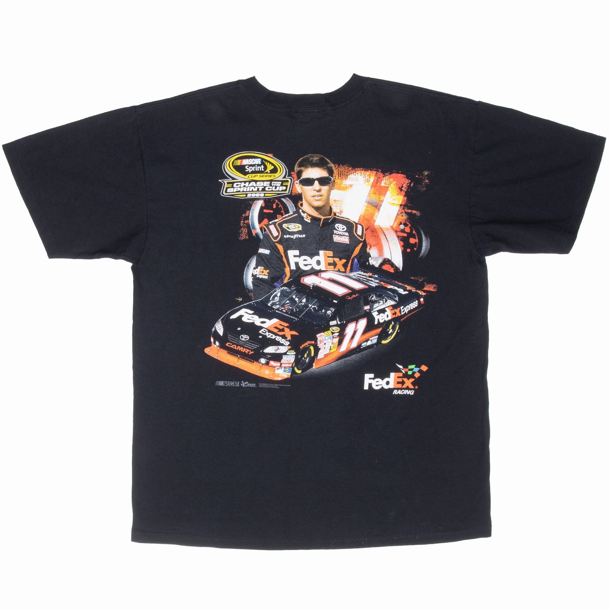 VINTAGE NASCAR RACING DENNY HAMLIN 2008 TEE SHIRT LARGE