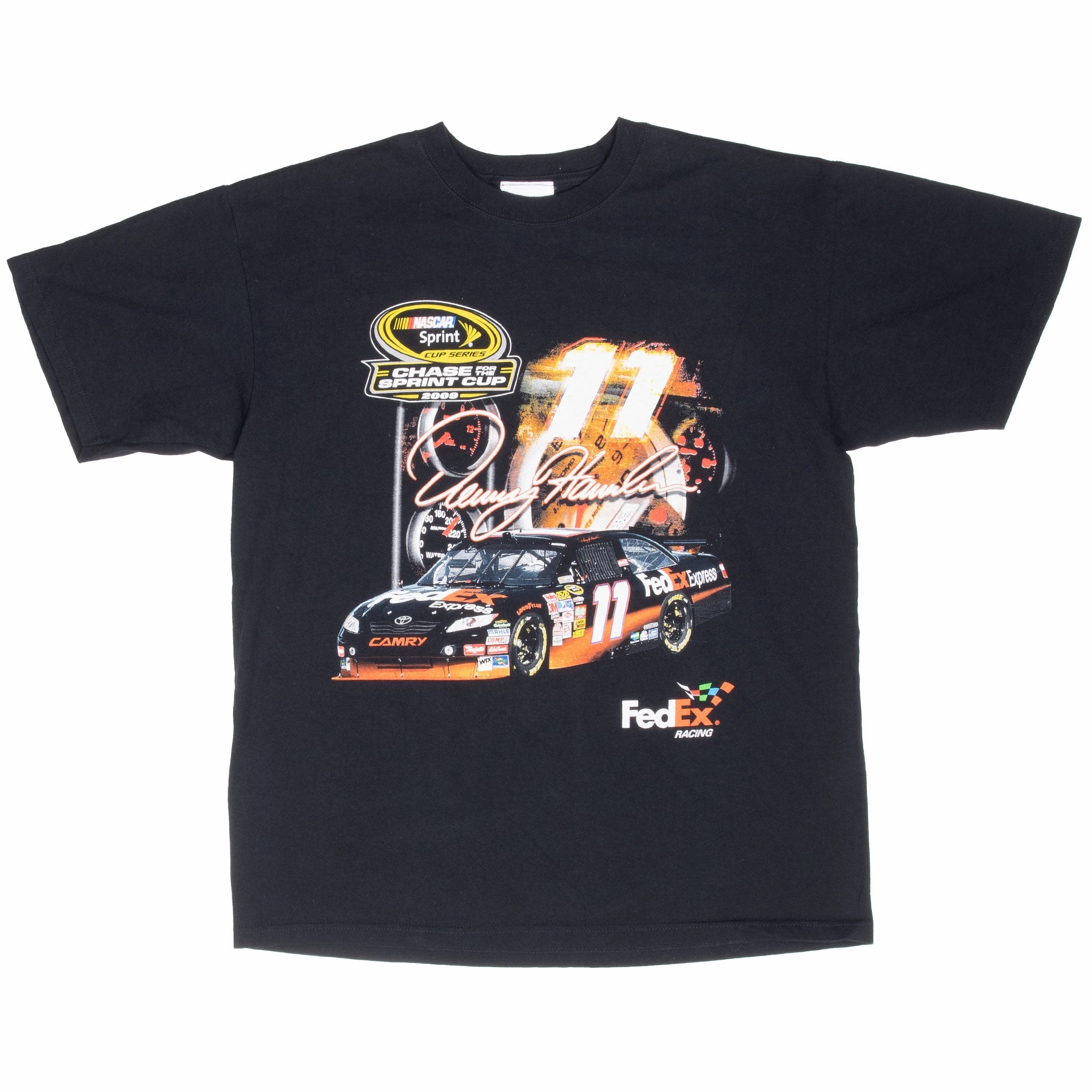 VINTAGE NASCAR RACING DENNY HAMLIN 2008 TEE SHIRT LARGE