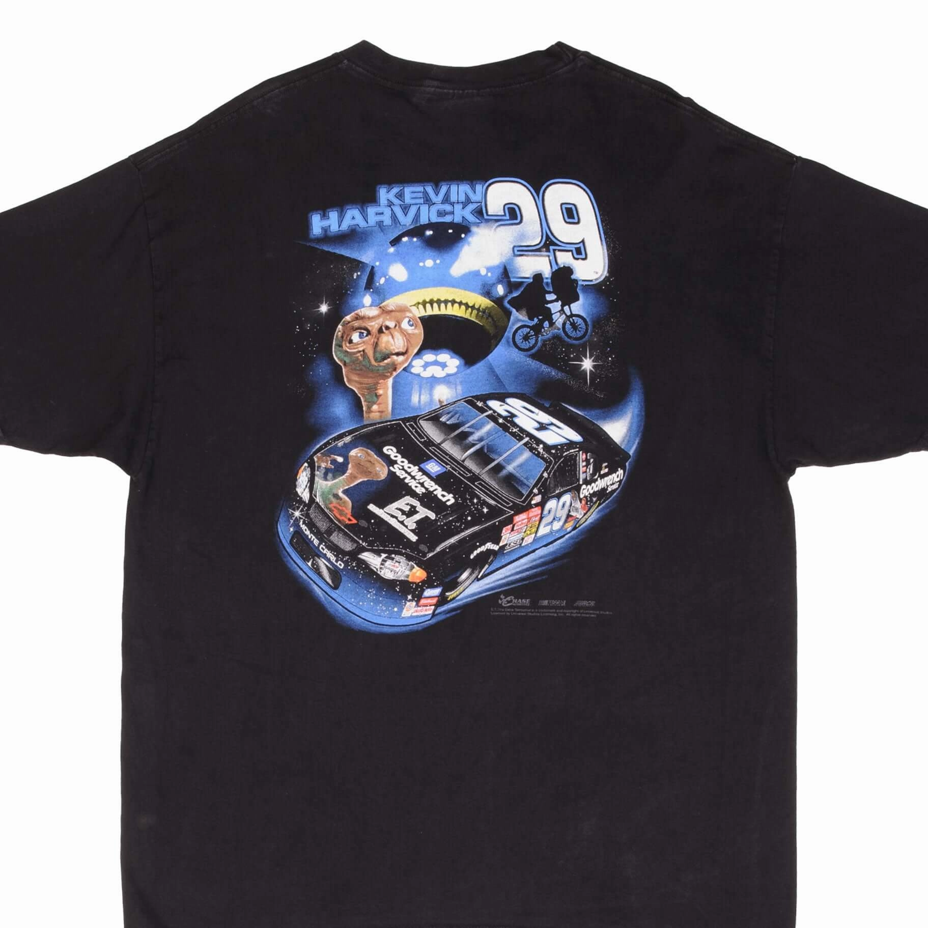 VINTAGE NASCAR RACING KEVIN HARVICK E.T. TEE SHIRT 1990S SIZE LARGE