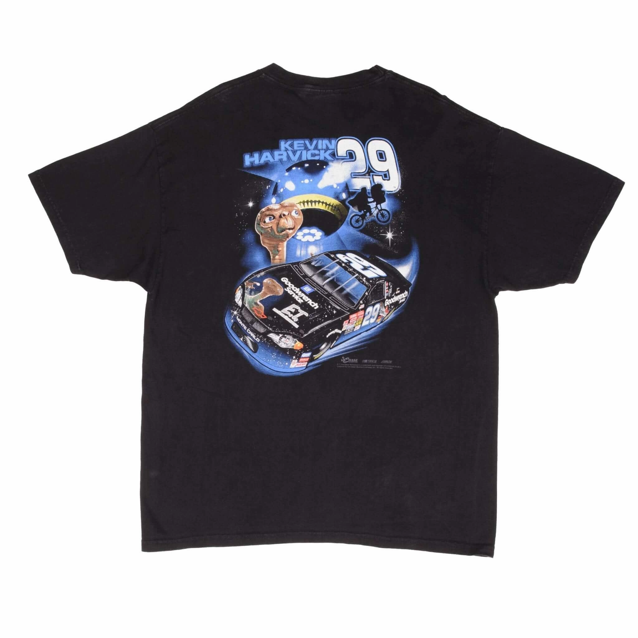 VINTAGE NASCAR RACING KEVIN HARVICK E.T. TEE SHIRT 1990S SIZE LARGE