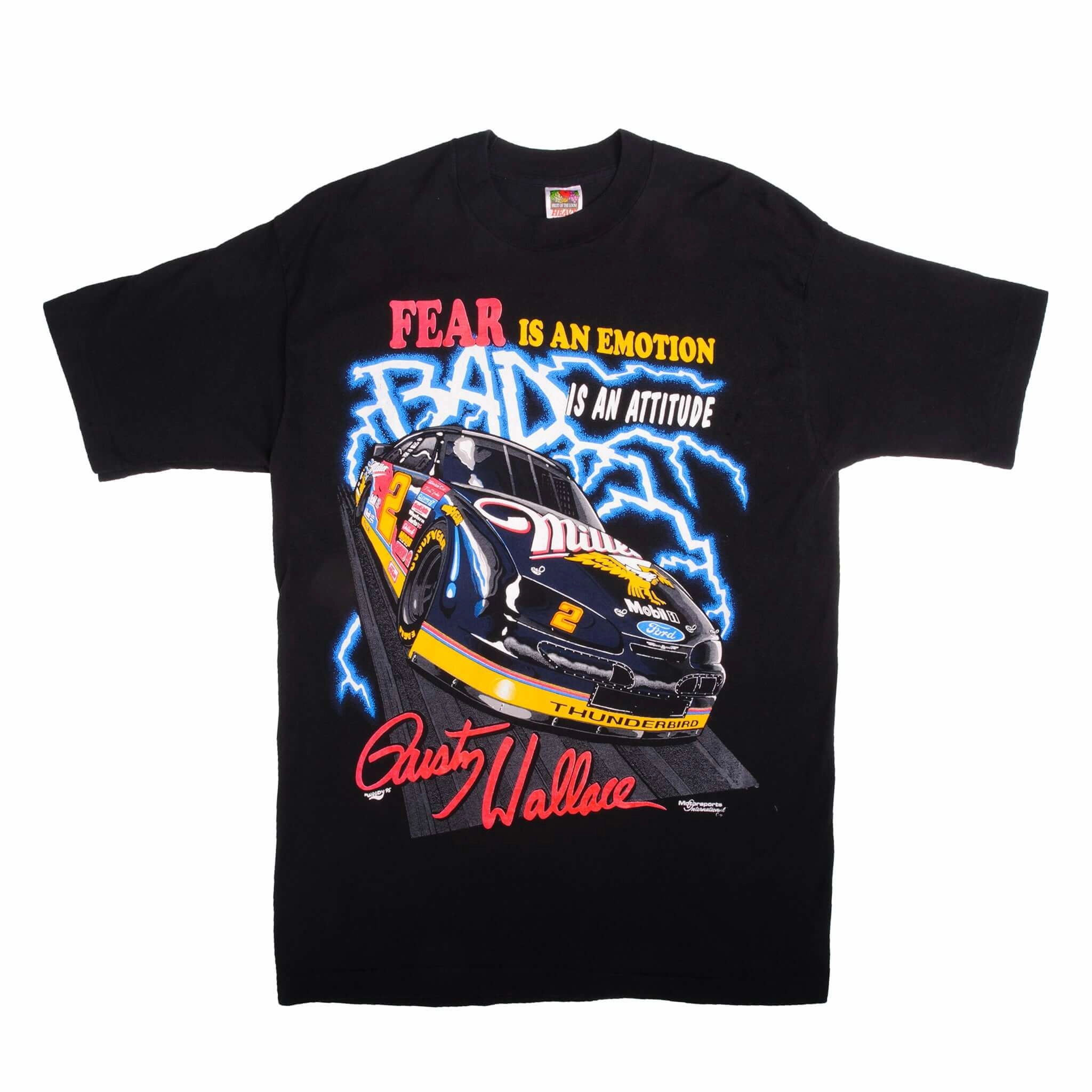 VINTAGE NASCAR RUSTY WALLACE 1995 TEE SHIRT SIZE LARGE