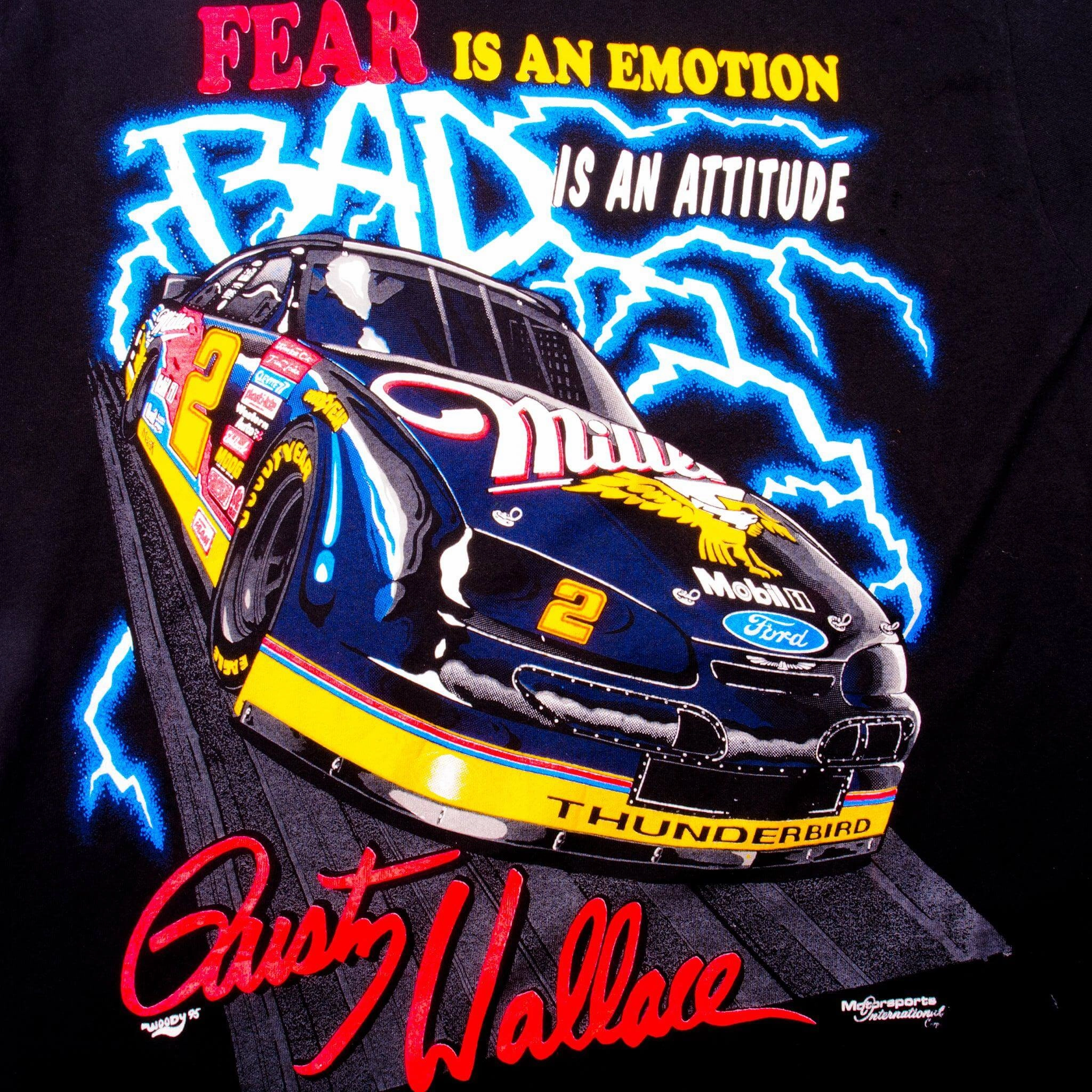 VINTAGE NASCAR RUSTY WALLACE 1995 TEE SHIRT SIZE LARGE