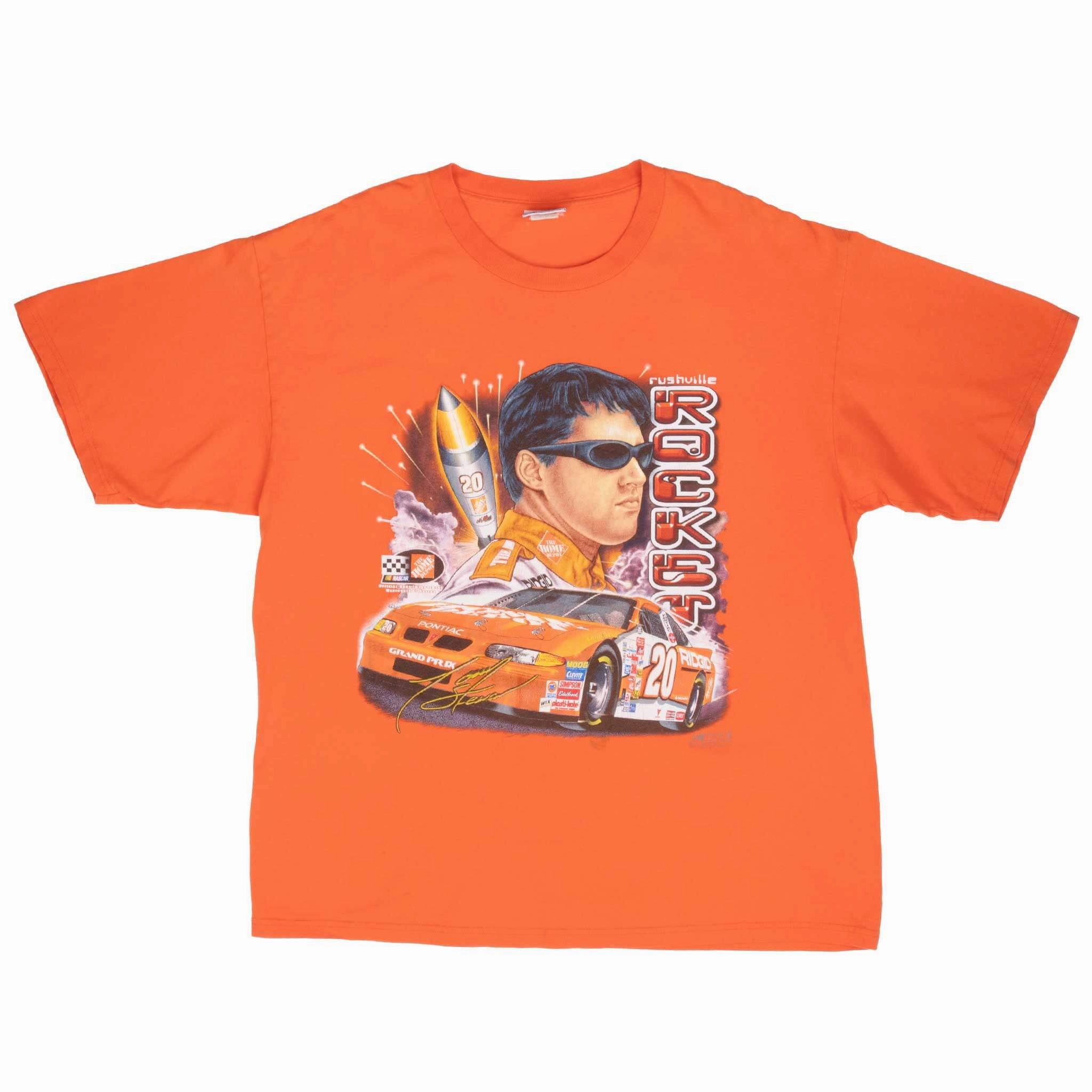 VINTAGE NASCAR TONY STEWART RUSHVILLE ROCKET 2001 TEE SHIRT XL