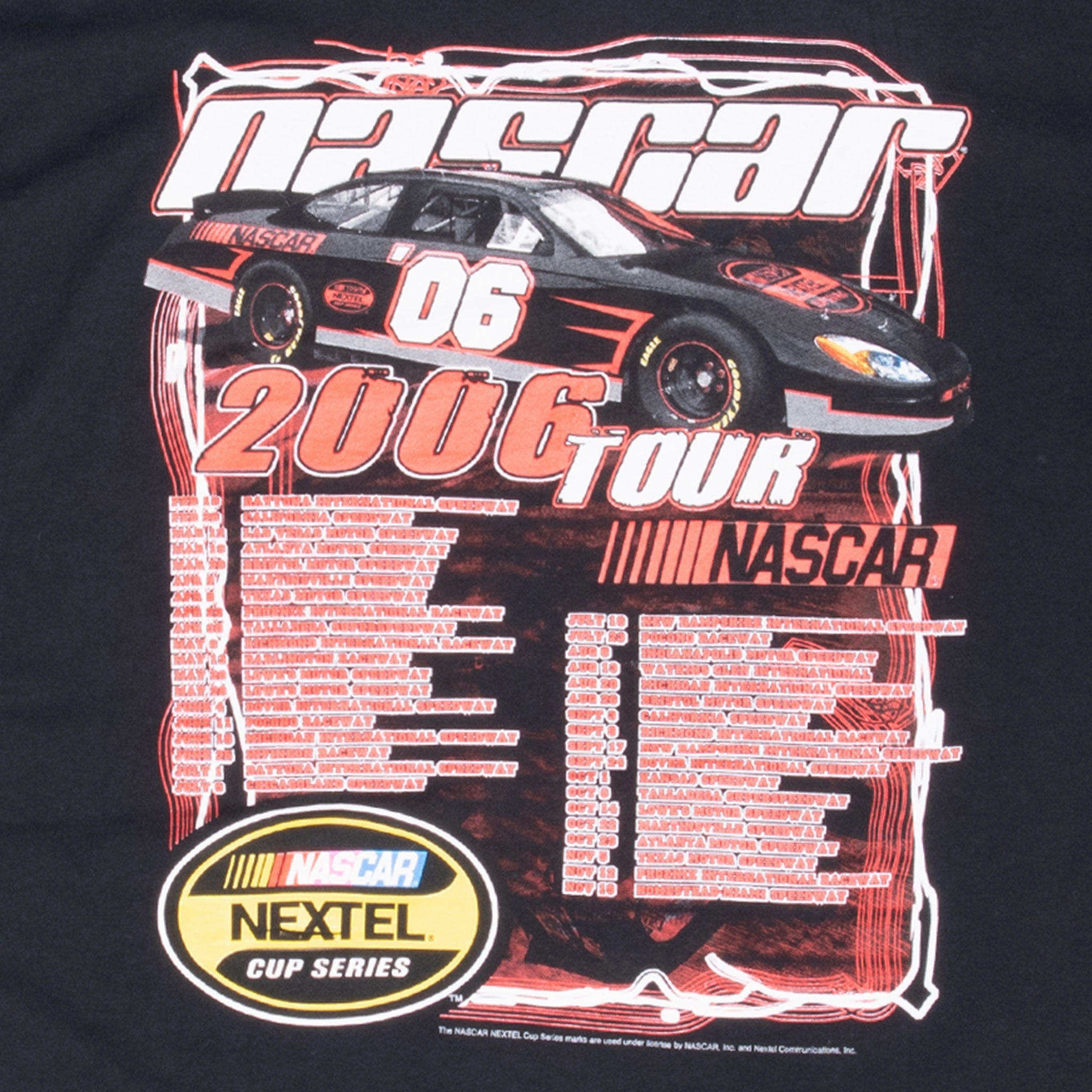 VINTAGE NASCAR TOUR 2006 TEE SHIRT 2XL