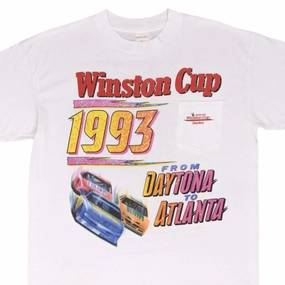 VINTAGE NASCAR WINSTON CUP 1993 DAYTONA TO ATLANTA TEE SHIRT XL MADE IN USA