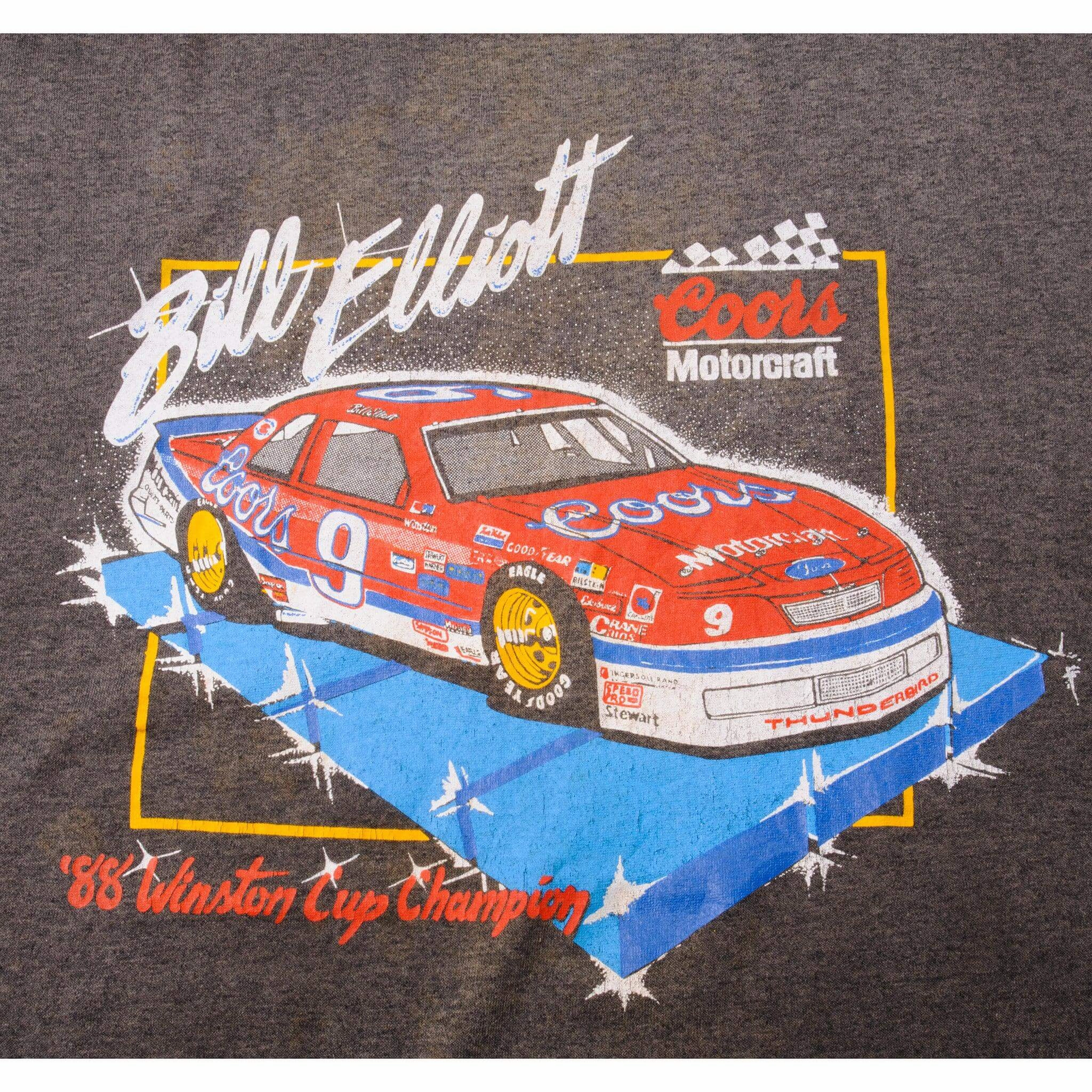 VINTAGE NASCAR WINSTON CUP CHAMPION BILL ELLIOTT 1988 TEE SHIRT XL MADE IN USA