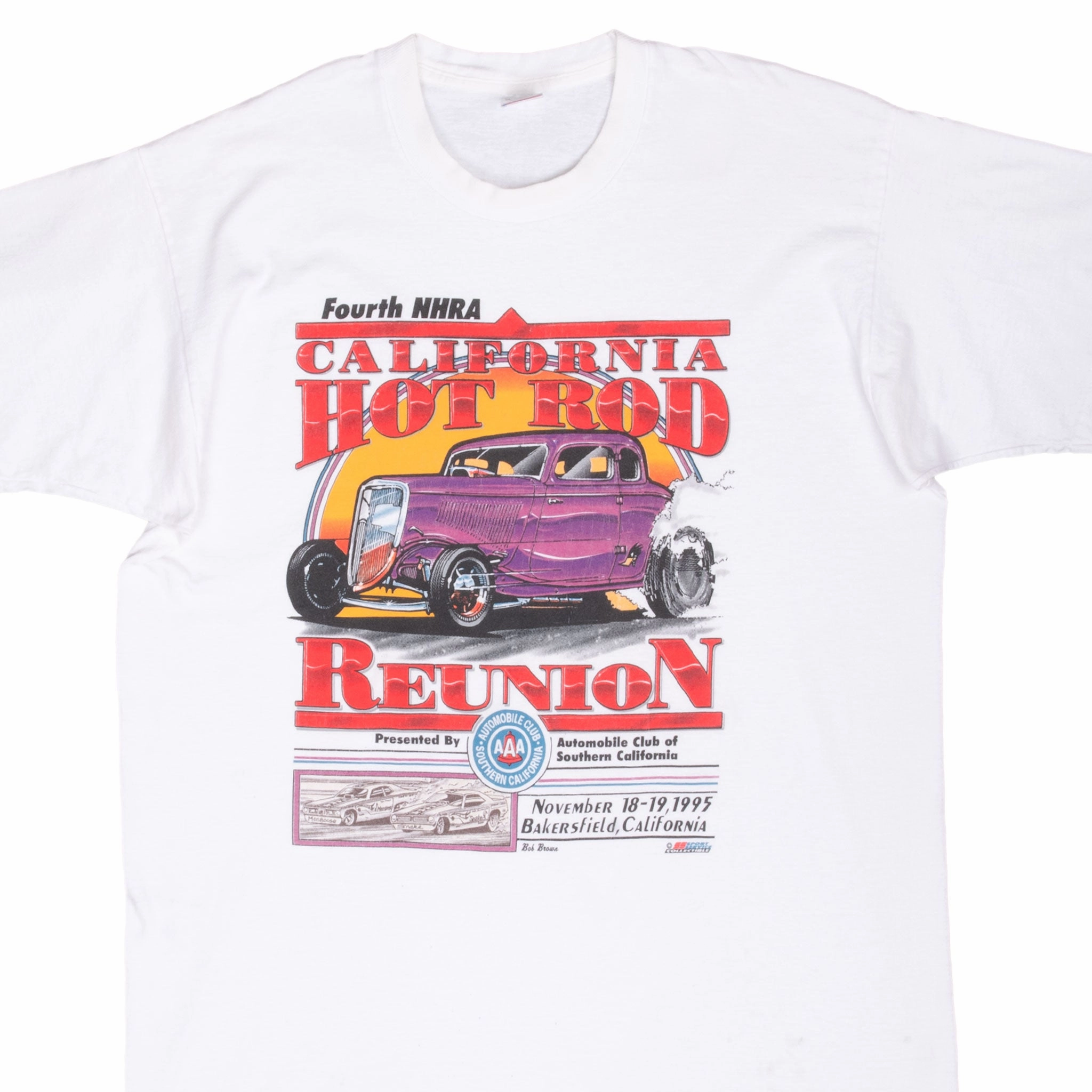 VINTAGE NHRA HOT ROD REUNION BAKERSFIELD 1995 TEE SHIRT XL MADE IN USA