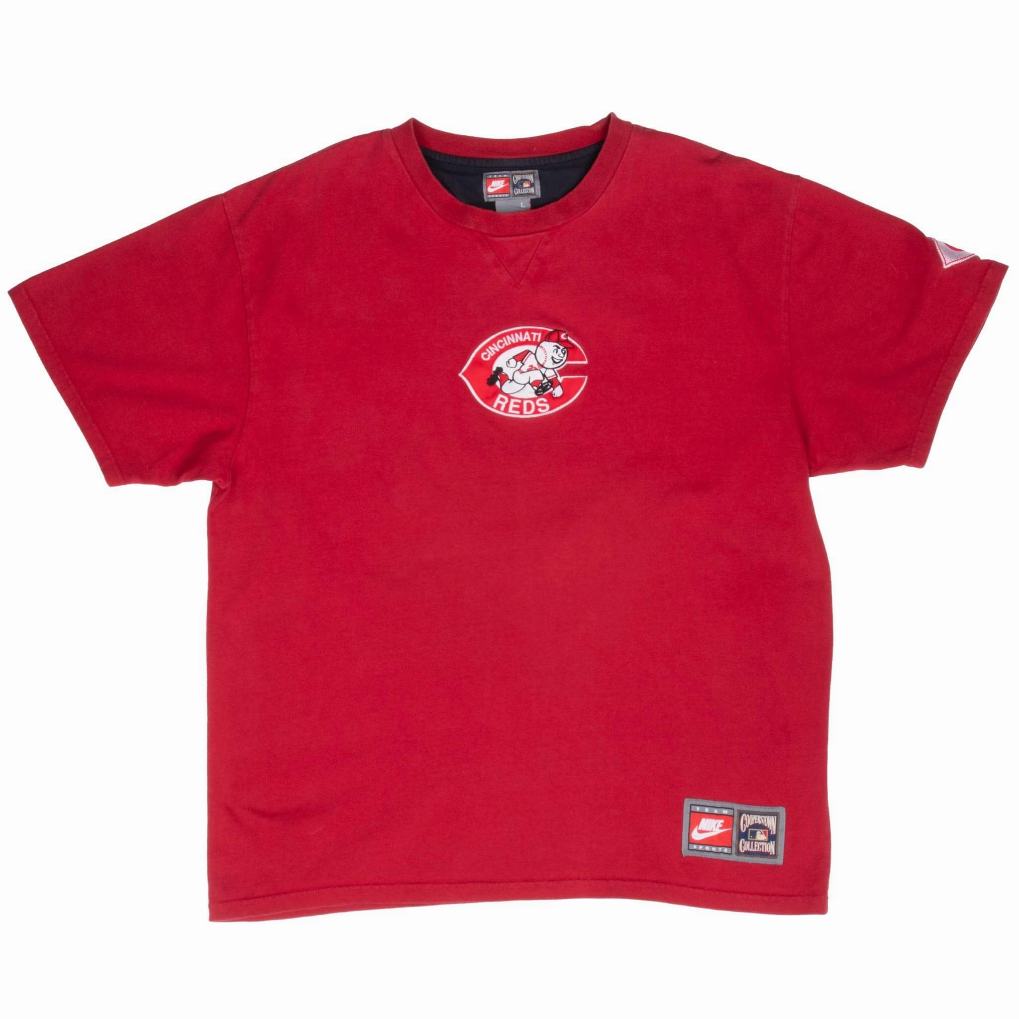 VINTAGE NIKE MLB CINCINNATI REDS COPPERSTOWN TEE SHIRT 2000S LARGE