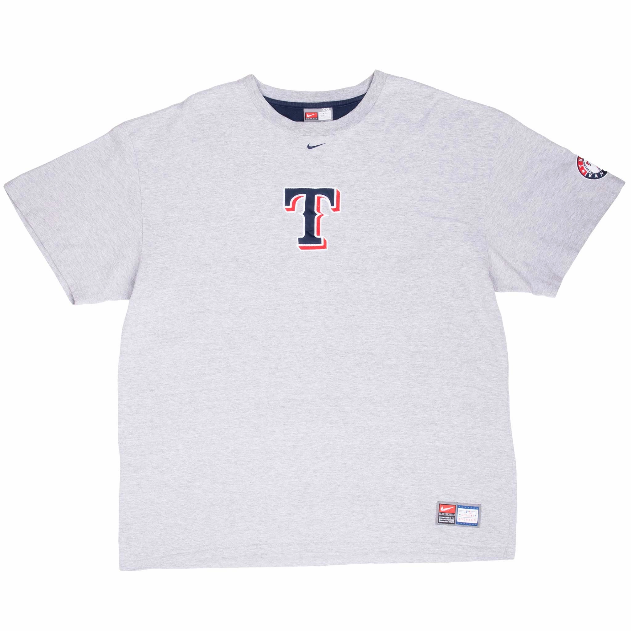 VINTAGE NIKE MLB TEXAS RANGER EMBROIDERED TEE SHIRT 1990S 2XL