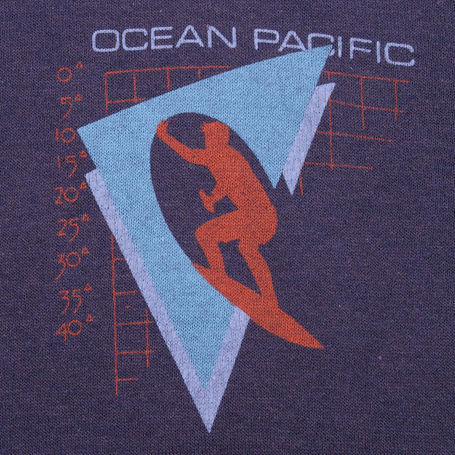 VINTAGE OCEAN PACIFIC SURFING TEE SHIRT SIZE MEDIUM MADE IN USA
