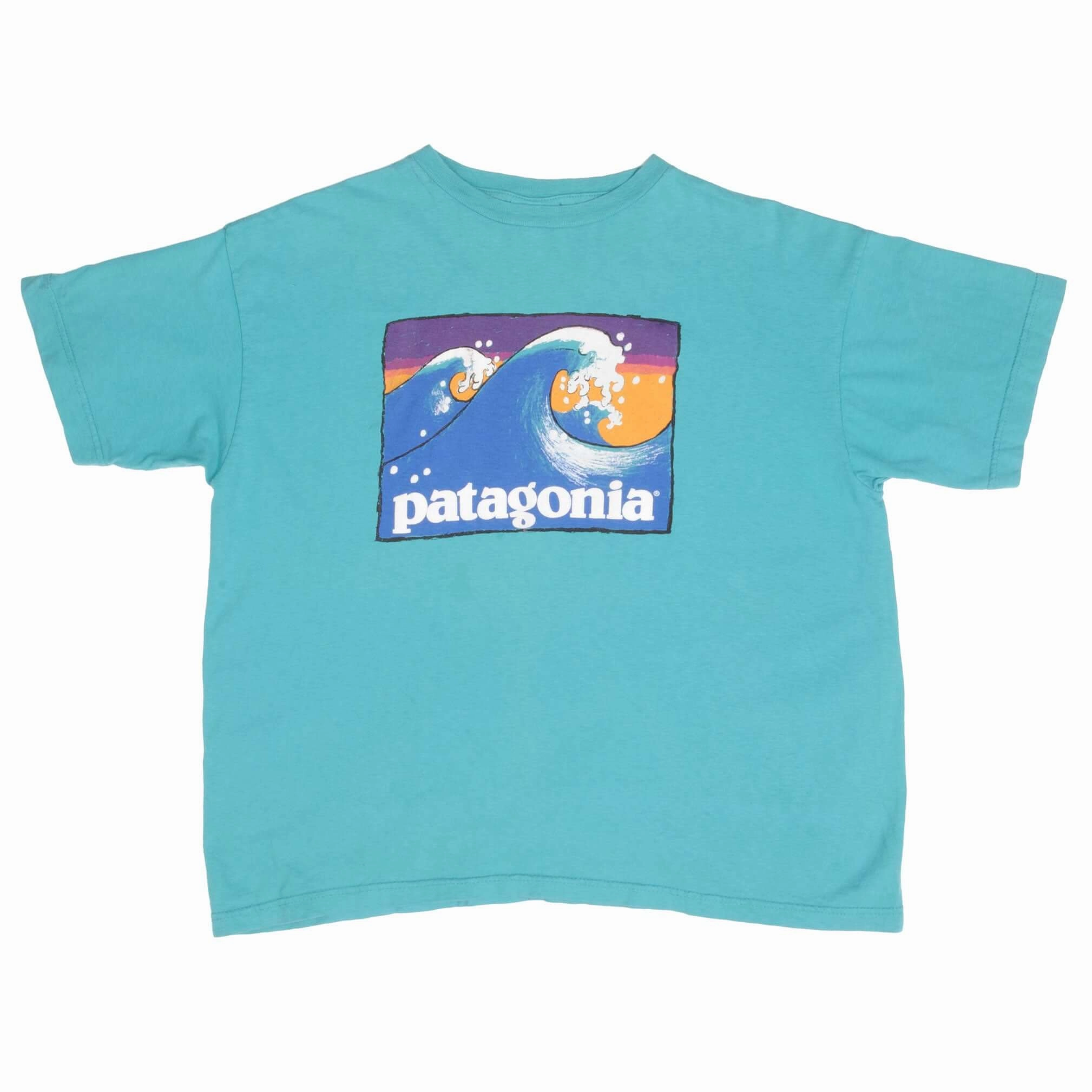 VINTAGE PATAGONIA SURF TEE SHIRT 1990S SIZE LARGE MADE IN USA